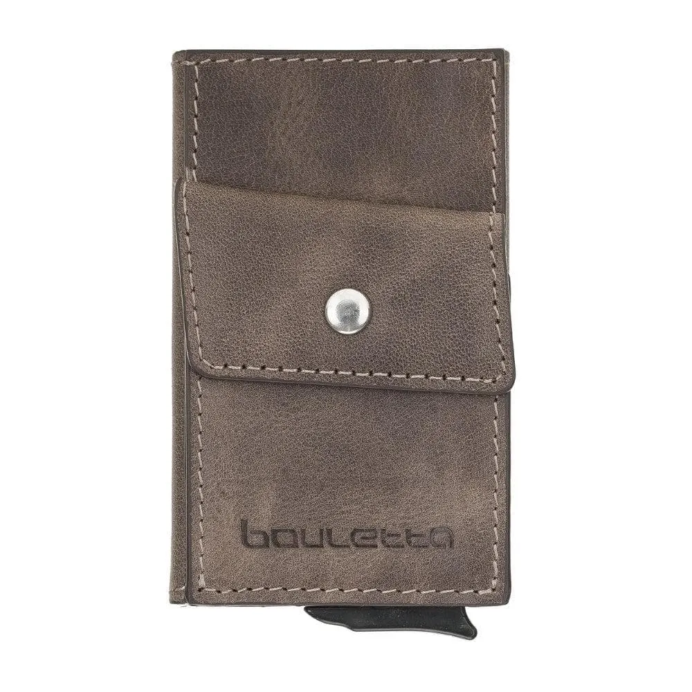Austin Leather Mechanical Coin Card Holder