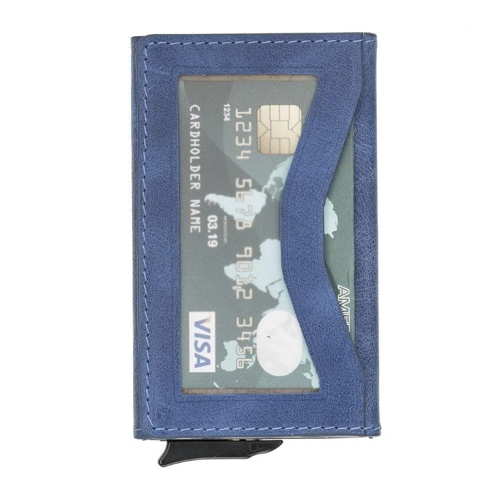 Austin Leather Mechanical Coin Card Holder