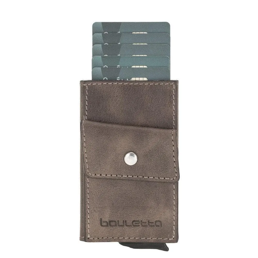 Austin Leather Mechanical Coin Card Holder