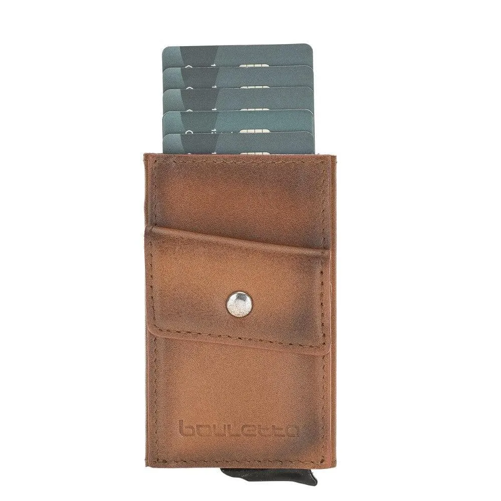 Austin Leather Mechanical Coin Card Holder