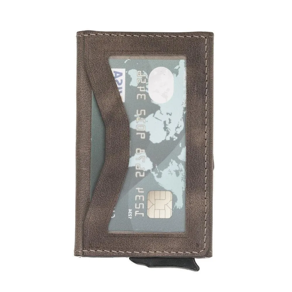 Austin Leather Mechanical Coin Card Holder