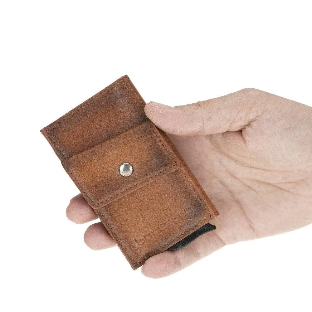 Austin Leather Mechanical Coin Card Holder