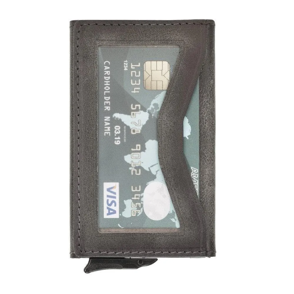 Austin Leather Mechanical Coin Card Holder
