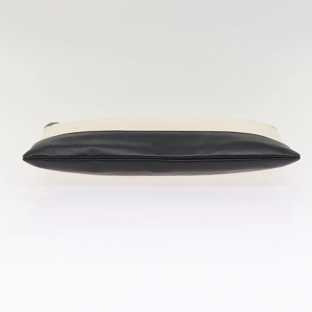 Balenciaga Navy Pouch Beige Canvas Clutch Bag (Pre-Owned)