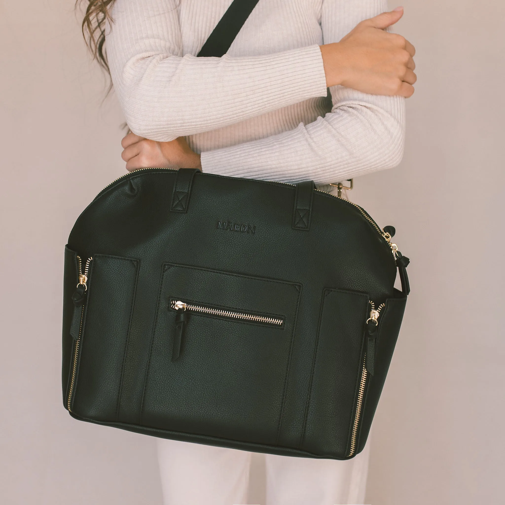 Black Carryall Convertible Tote