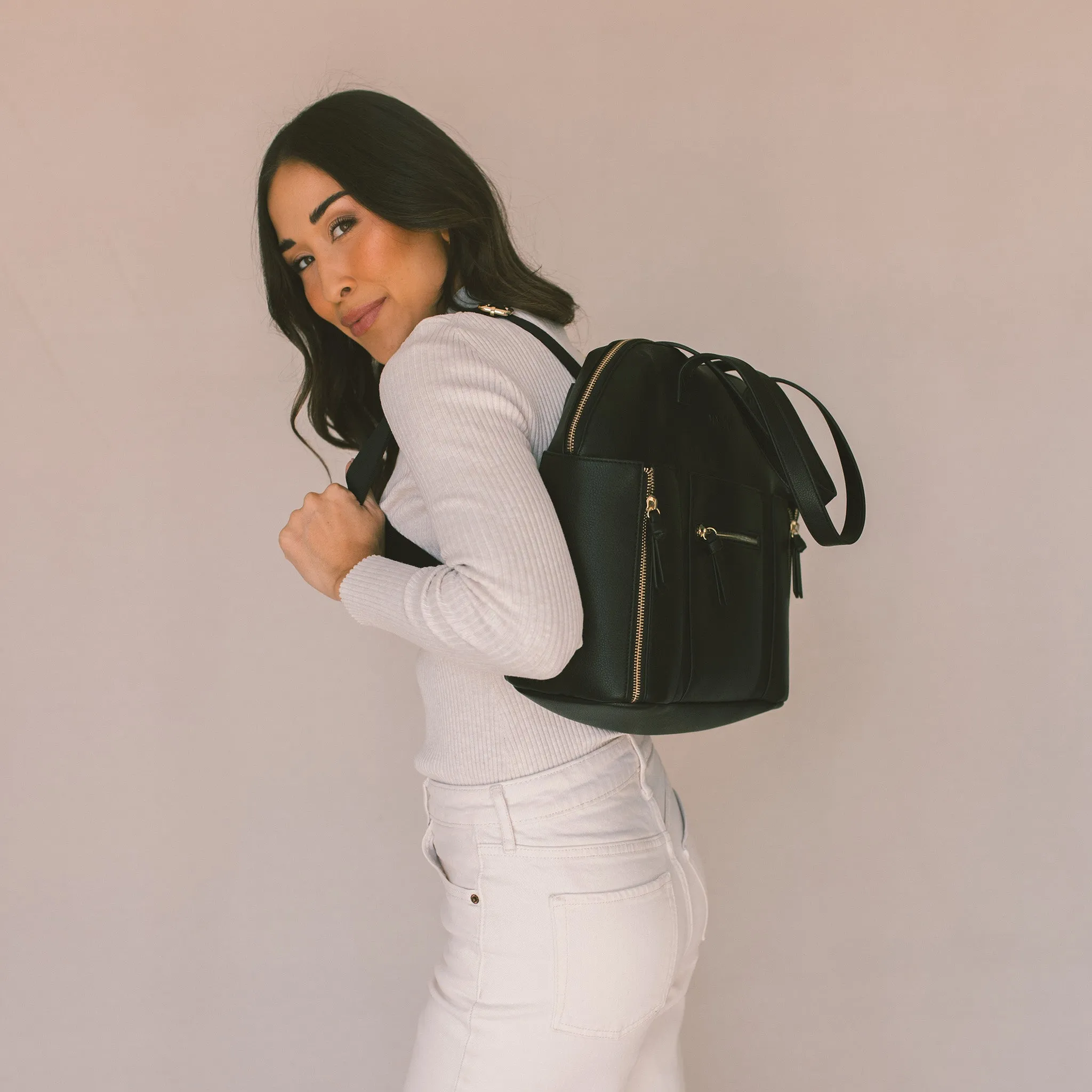 Black Carryall Convertible Tote