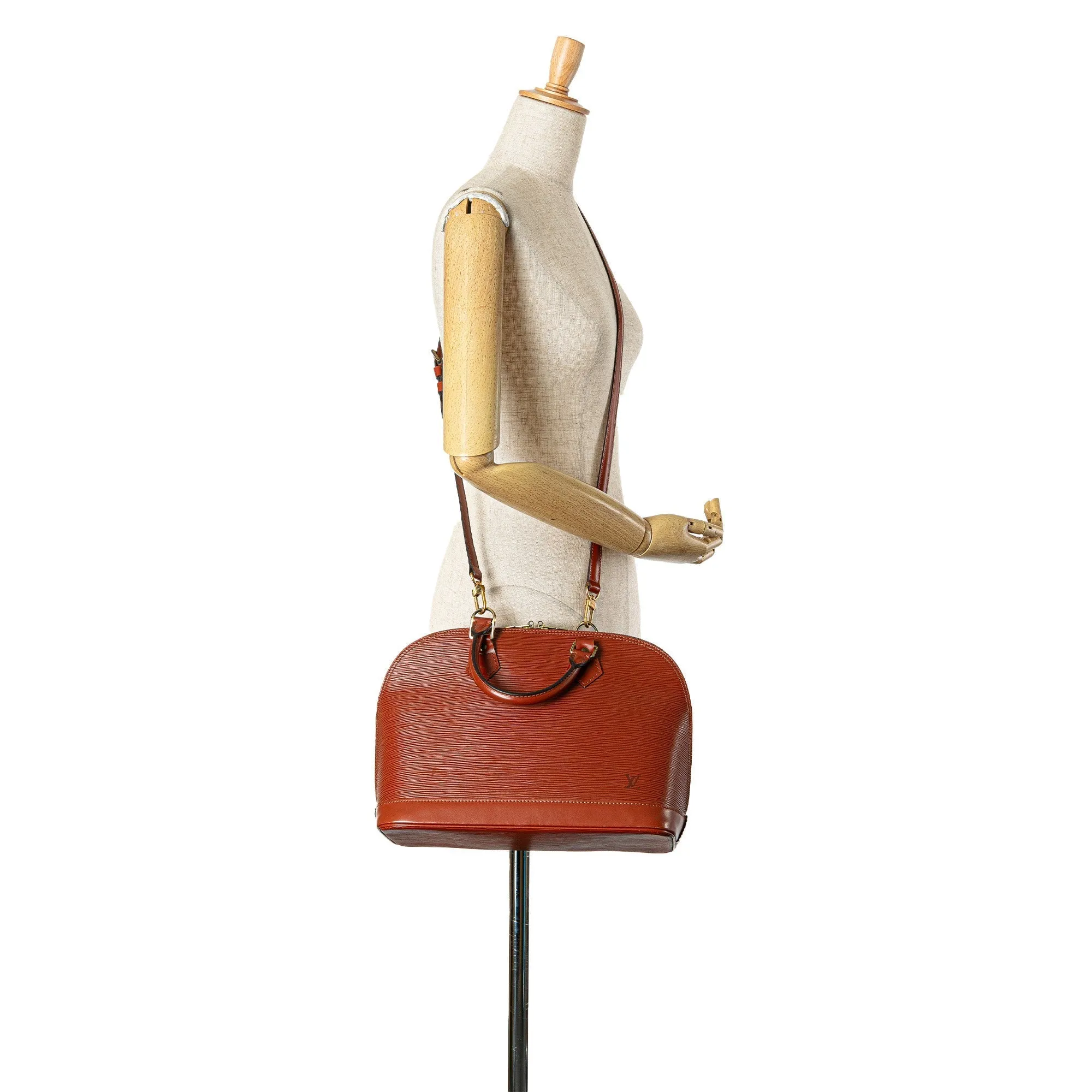Brown Louis Vuitton Epi Alma PM Satchel