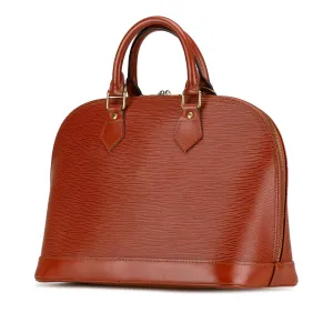 Brown Louis Vuitton Epi Alma PM Satchel