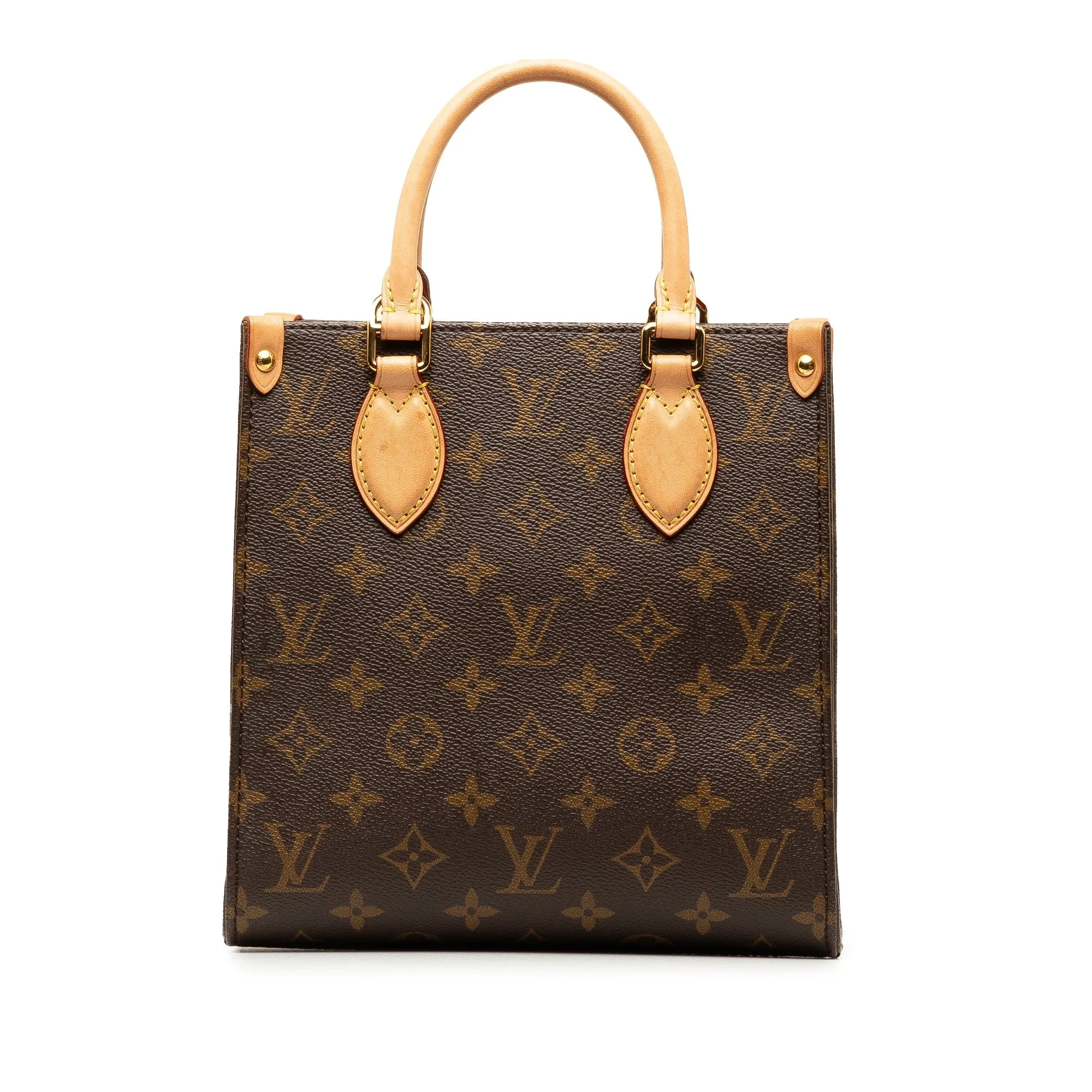 Brown Louis Vuitton Monogram Sac Plat BB Satchel