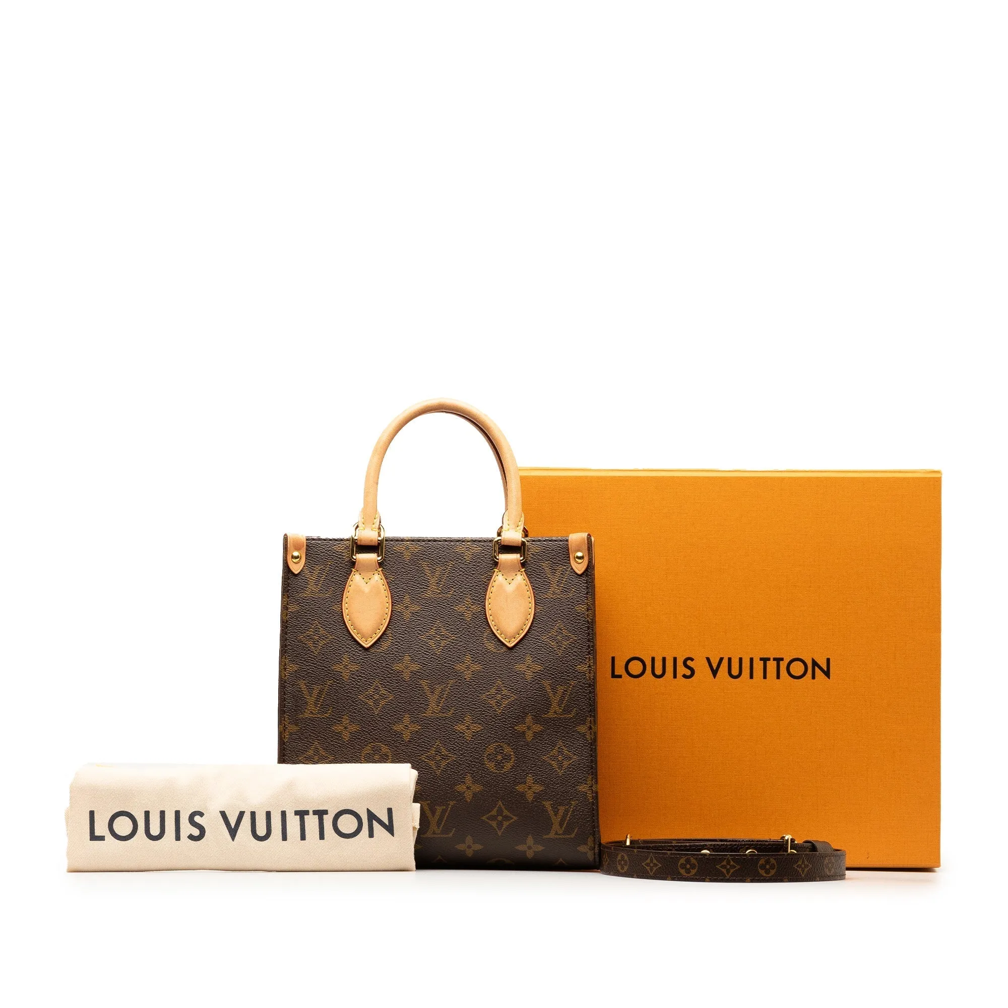 Brown Louis Vuitton Monogram Sac Plat BB Satchel