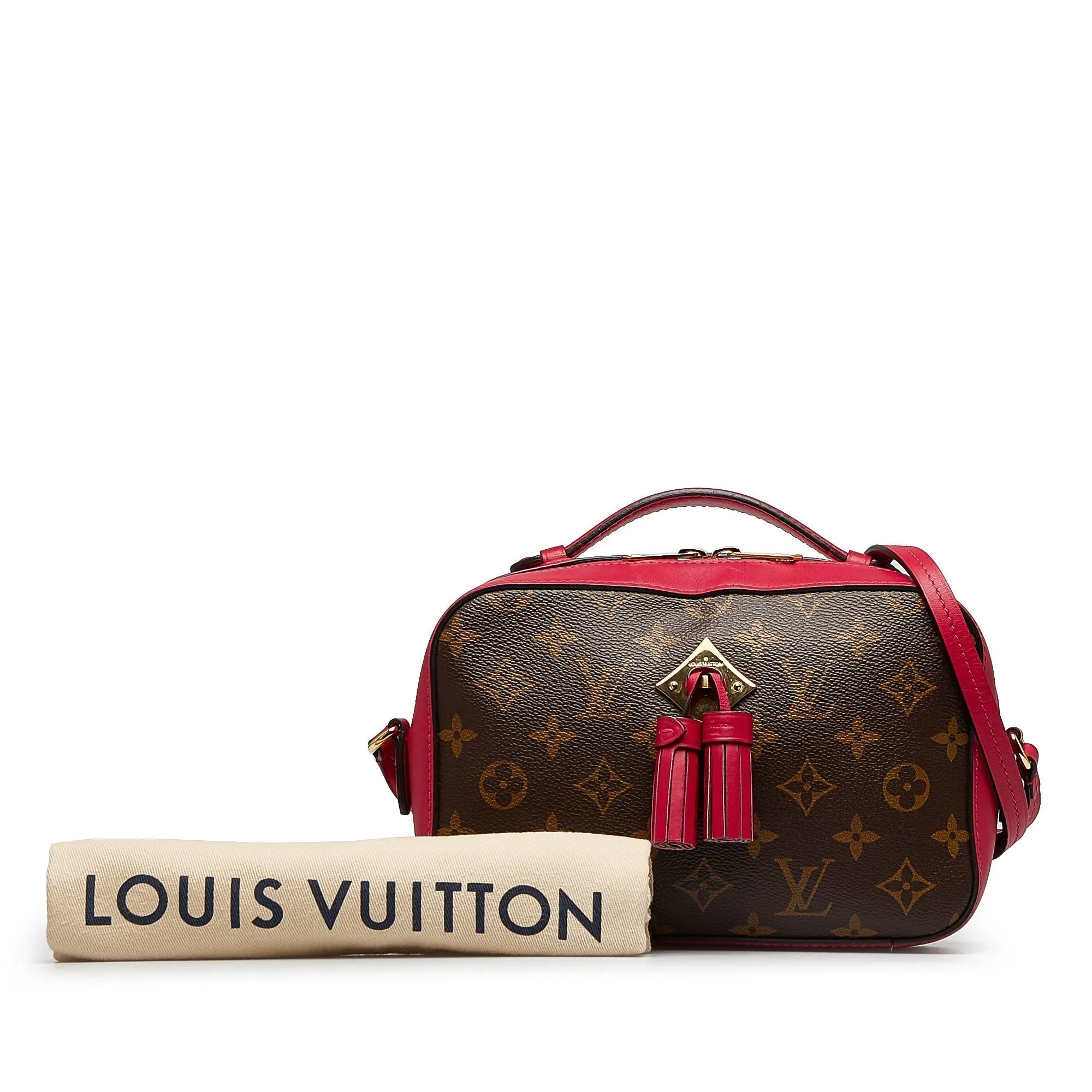 Brown Louis Vuitton Monogram Saintonge Satchel