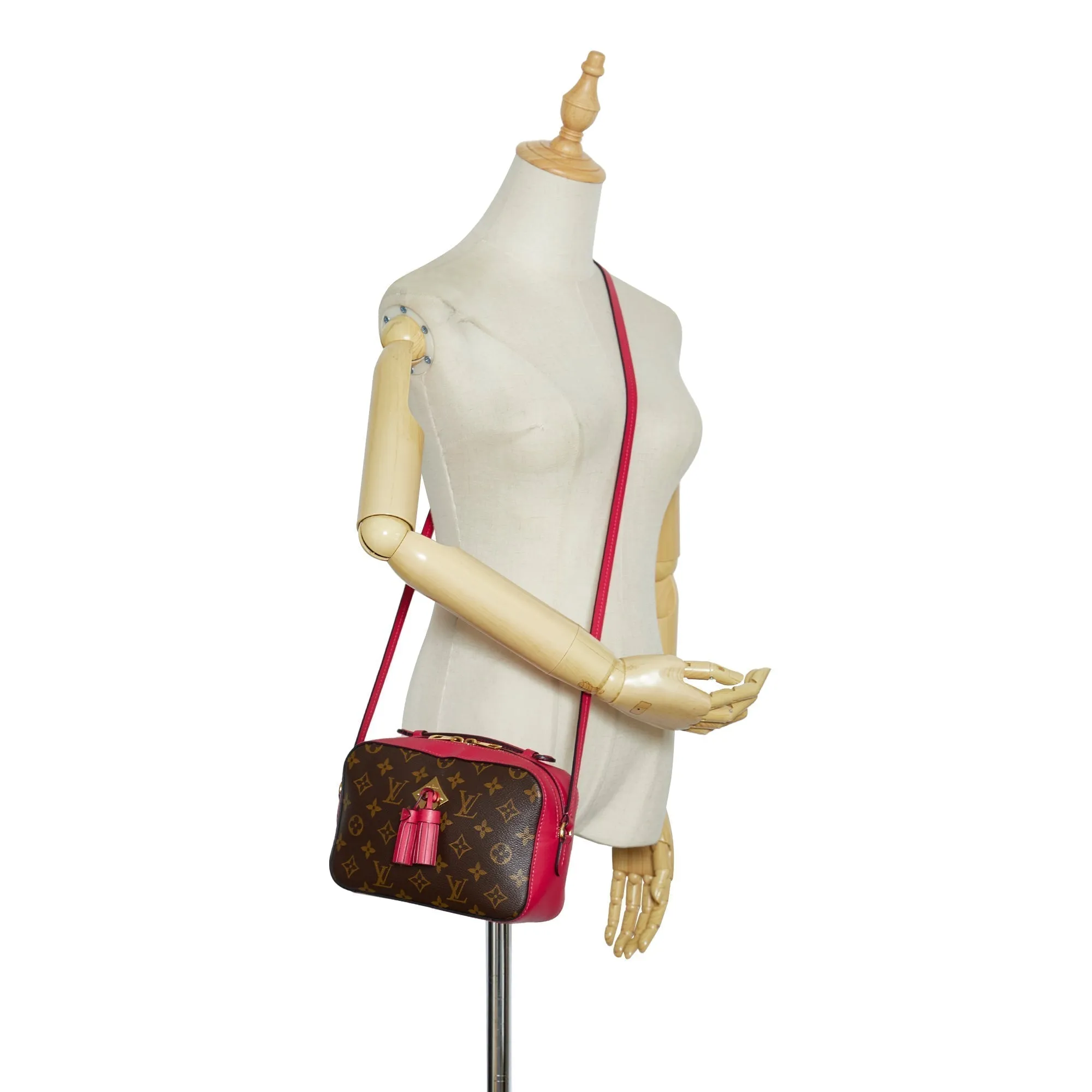 Brown Louis Vuitton Monogram Saintonge Satchel