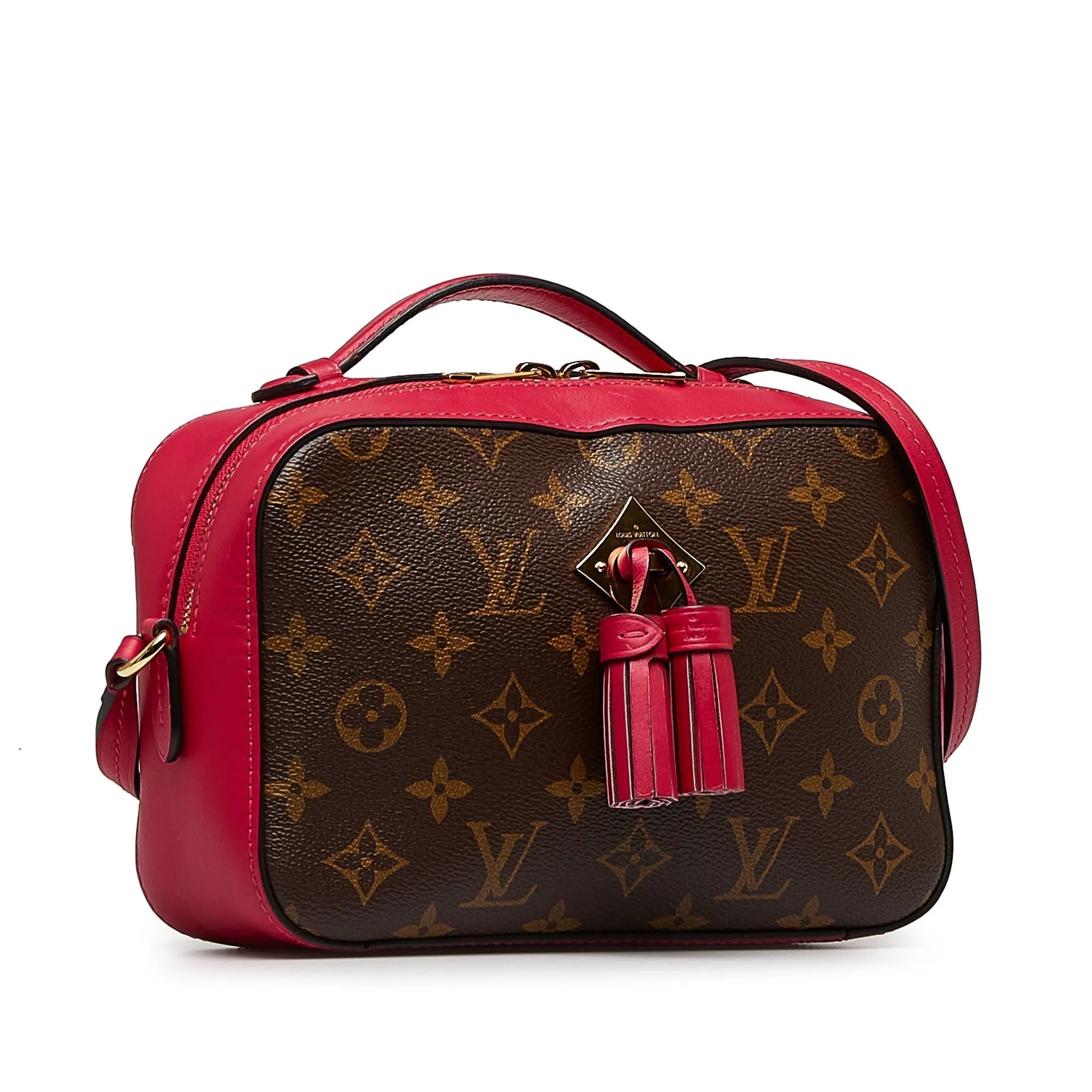 Brown Louis Vuitton Monogram Saintonge Satchel