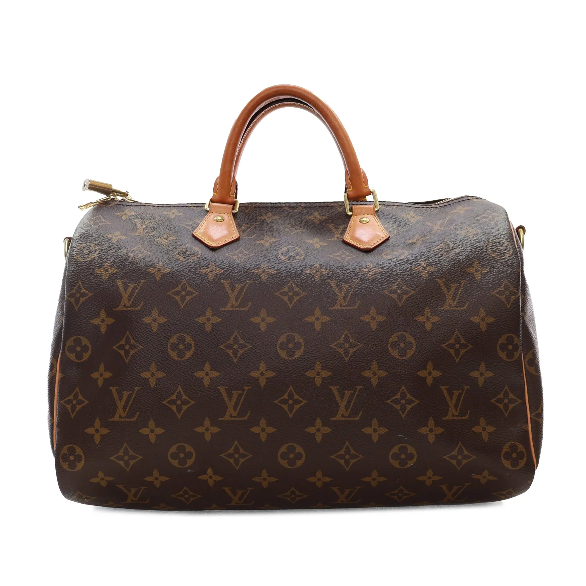 Brown Louis Vuitton Monogram Speedy Bandouliere 35 Satchel
