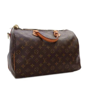 Brown Louis Vuitton Monogram Speedy Bandouliere 35 Satchel