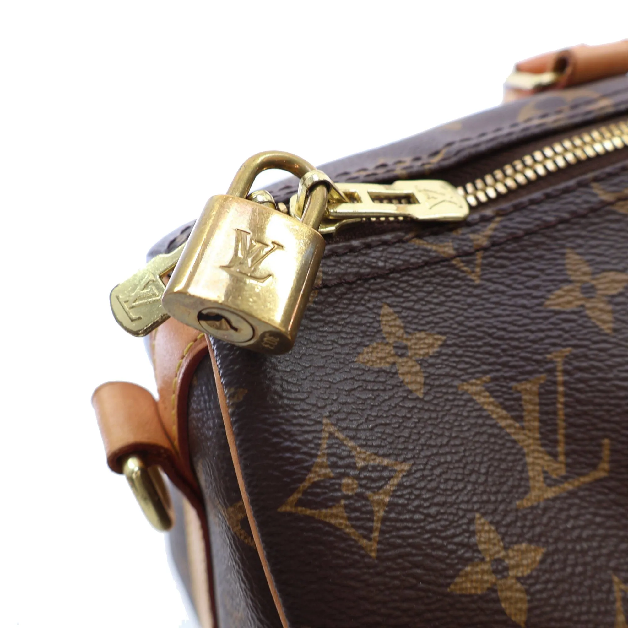 Brown Louis Vuitton Monogram Speedy Bandouliere 35 Satchel