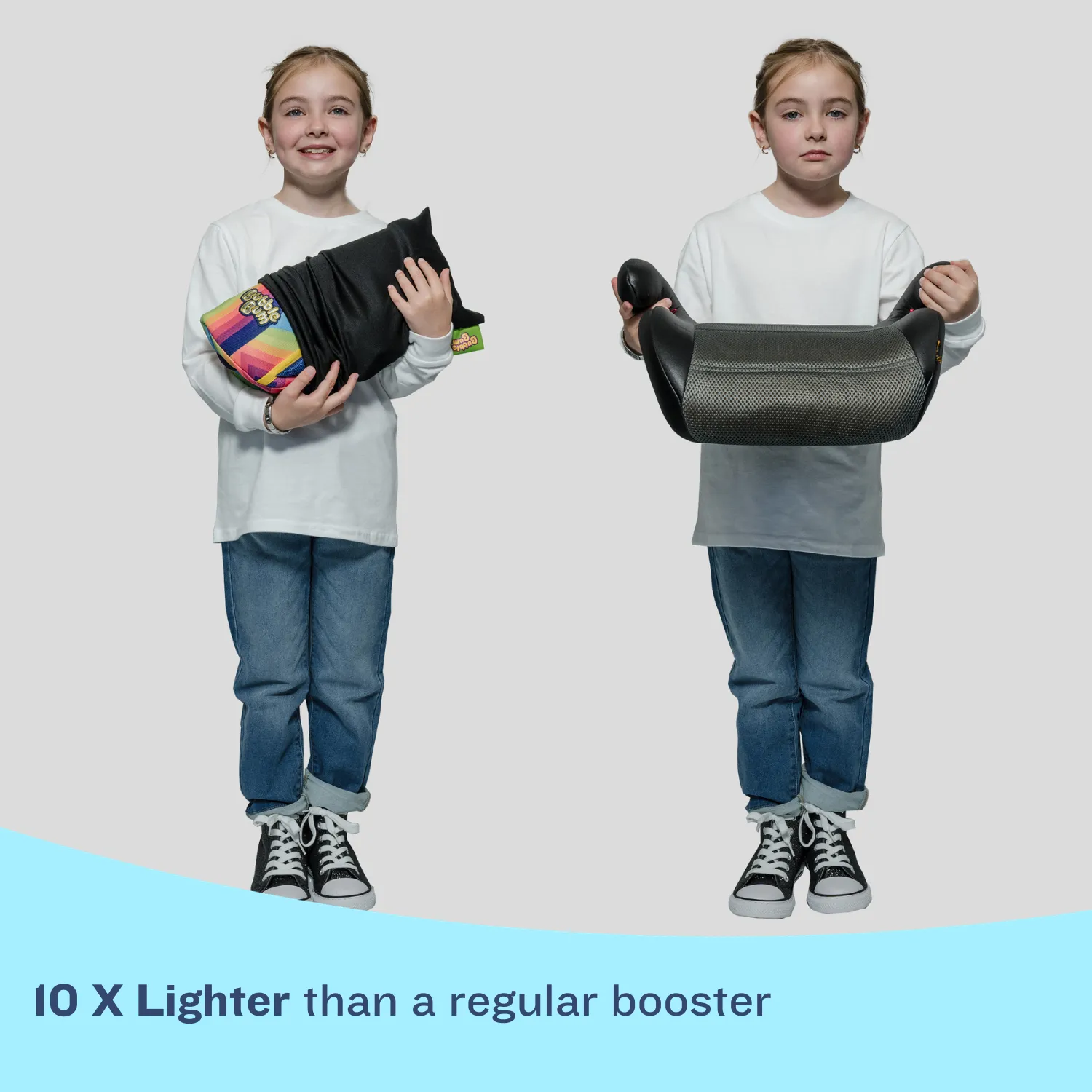 BubbleBum Inflatable Car Booster Seat - Travel Booster Seat - Rainbow Style ✔️