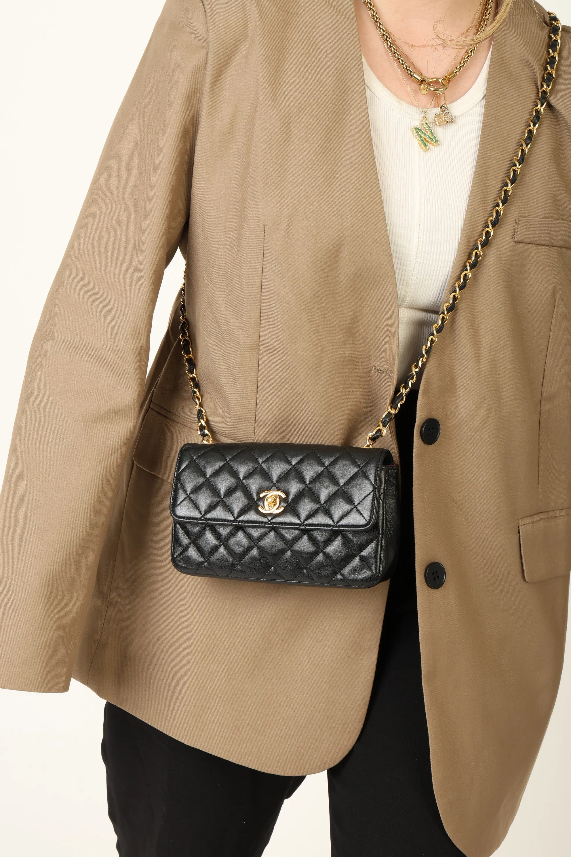 Chanel 1989 Lambskin Mini Flap Bag