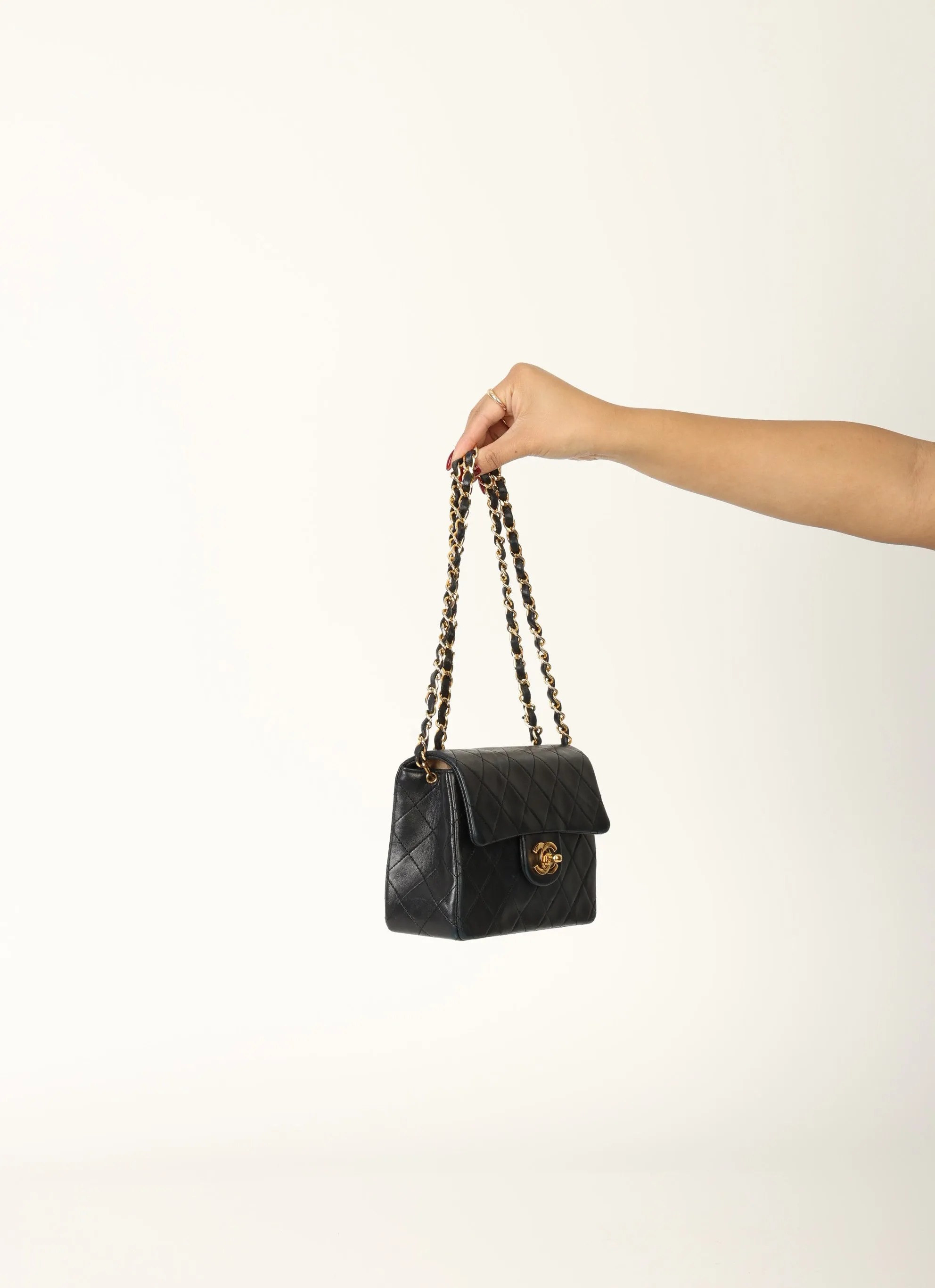 Chanel 1989 Lambskin Mini Square Flap