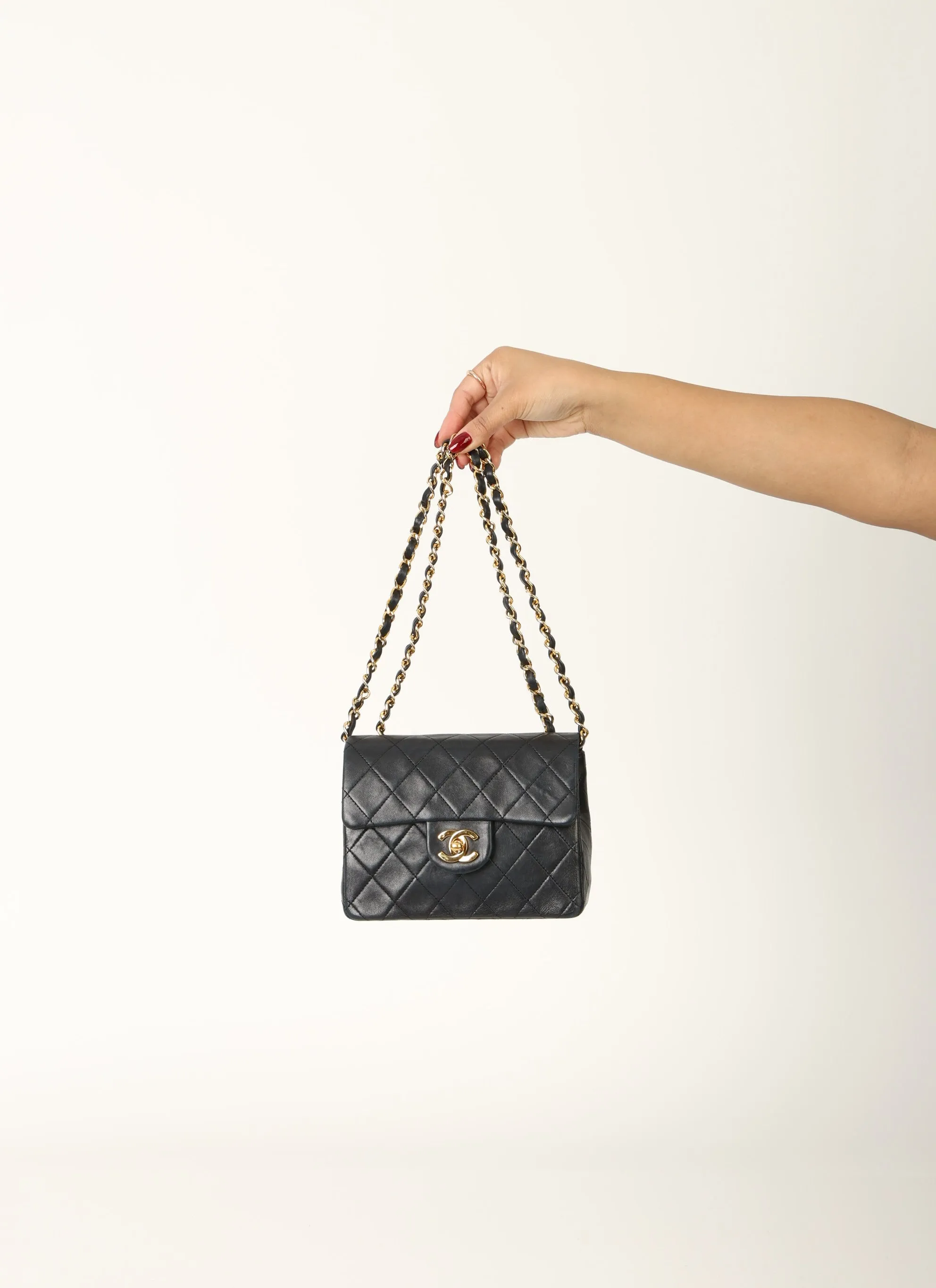Chanel 1989 Lambskin Mini Square Flap