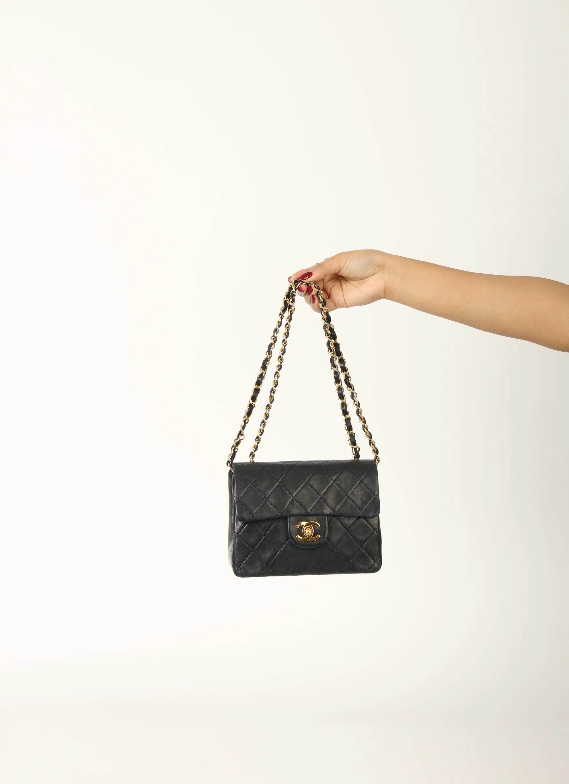 Chanel 1989 Lambskin Mini Square Flap