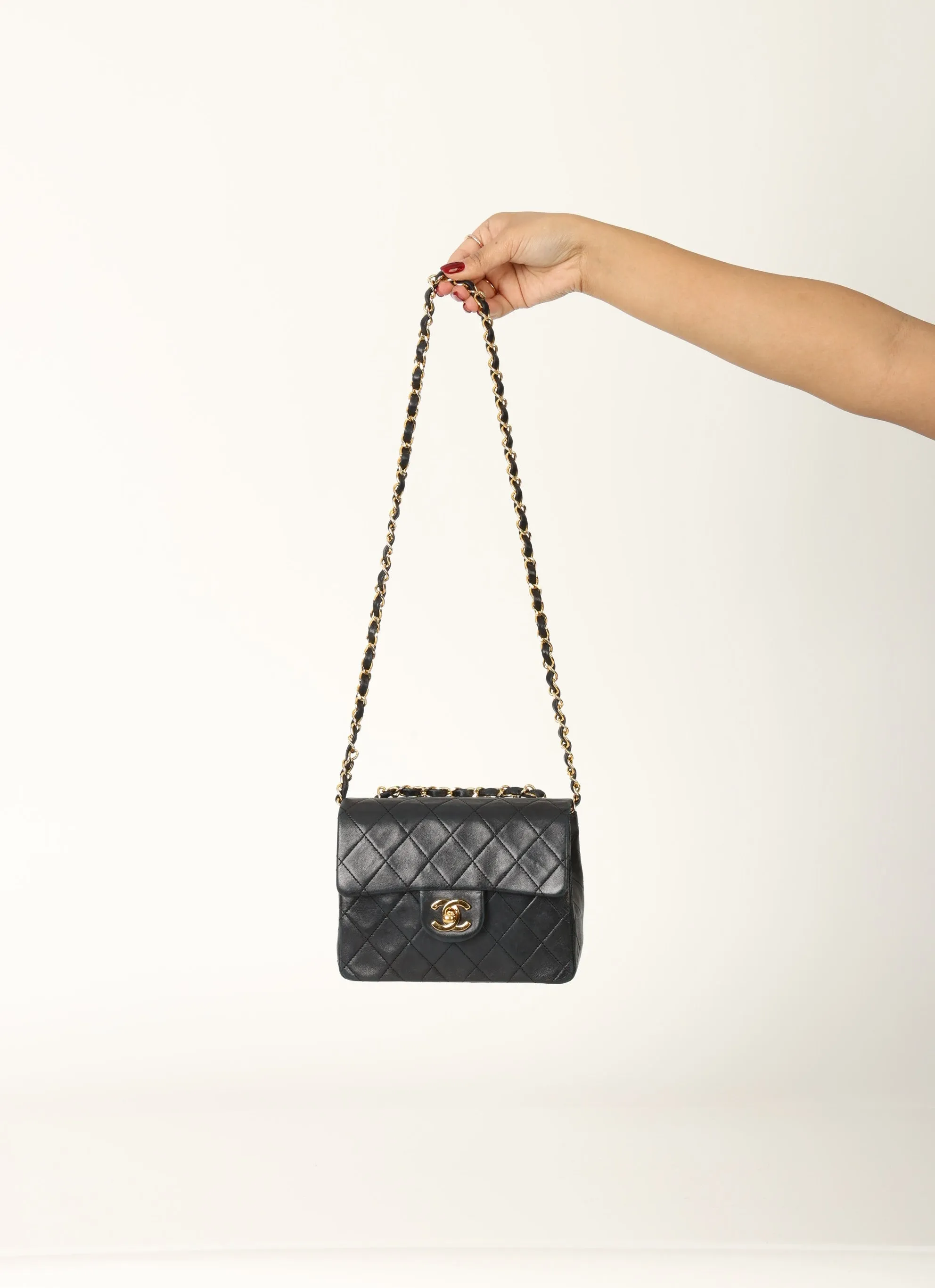 Chanel 1989 Lambskin Mini Square Flap