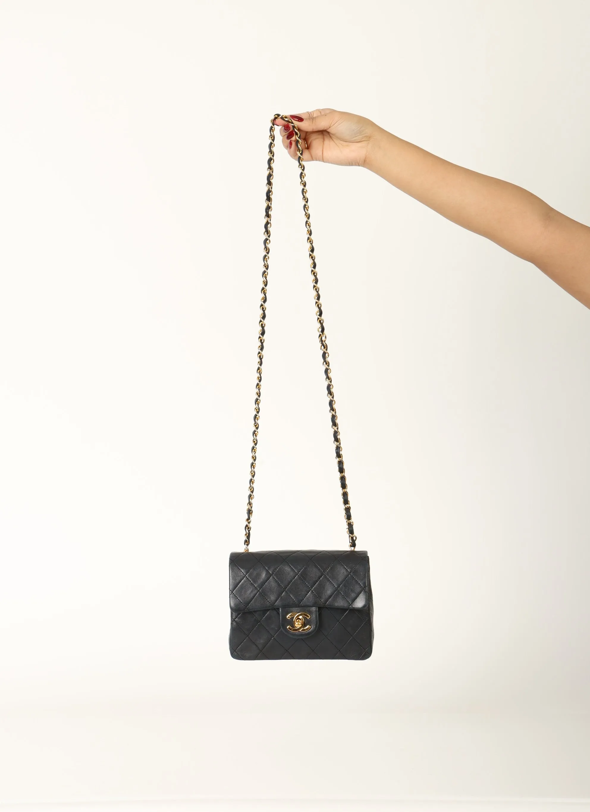 Chanel 1989 Lambskin Mini Square Flap