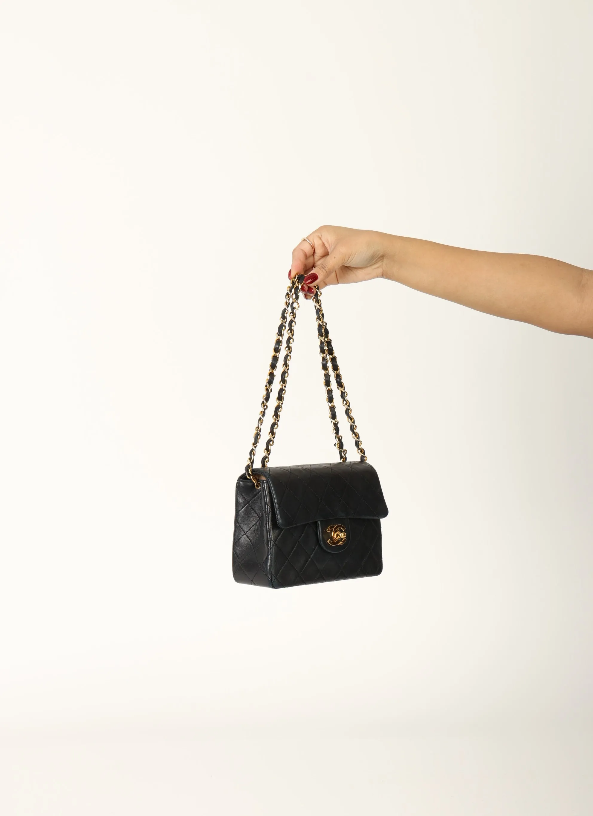 Chanel 1989 Lambskin Mini Square Flap
