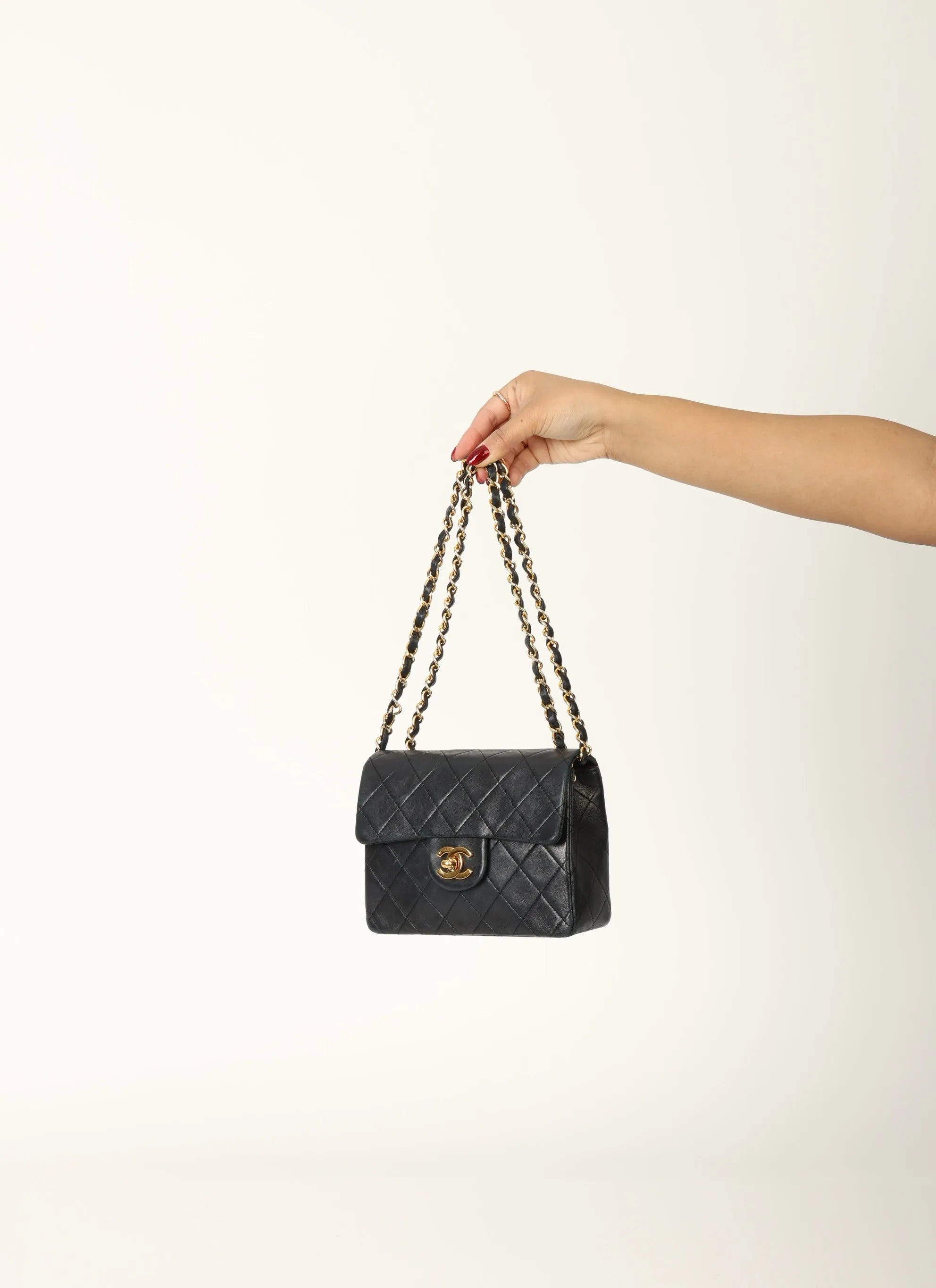 Chanel 1989 Lambskin Mini Square Flap