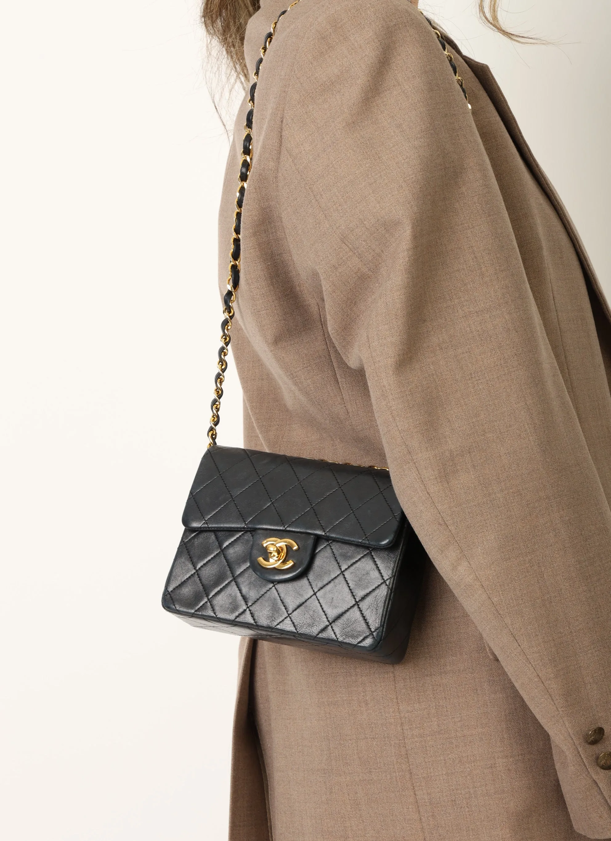 Chanel 1989 Lambskin Mini Square Flap