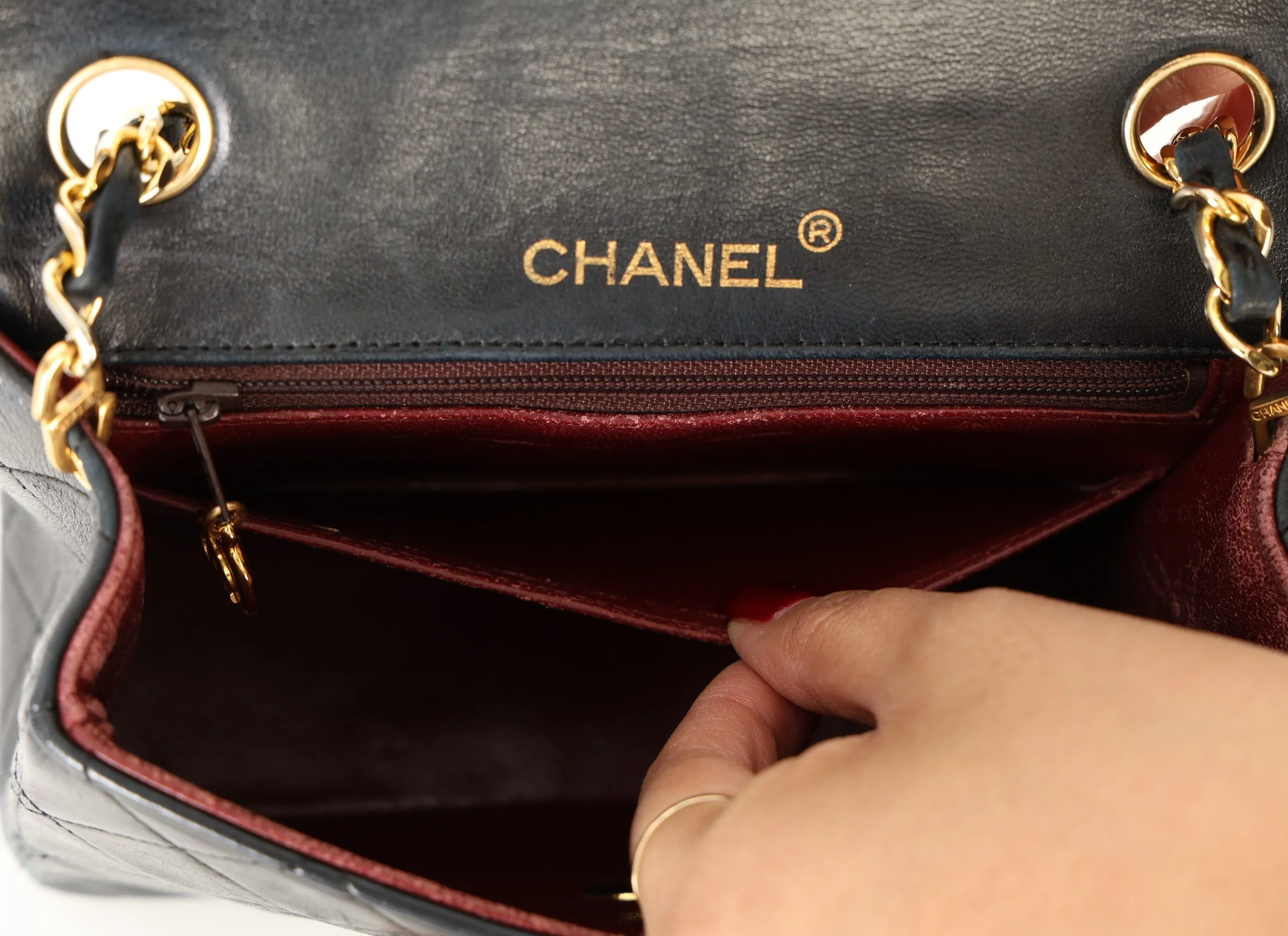 Chanel 1989 Lambskin Mini Square Flap