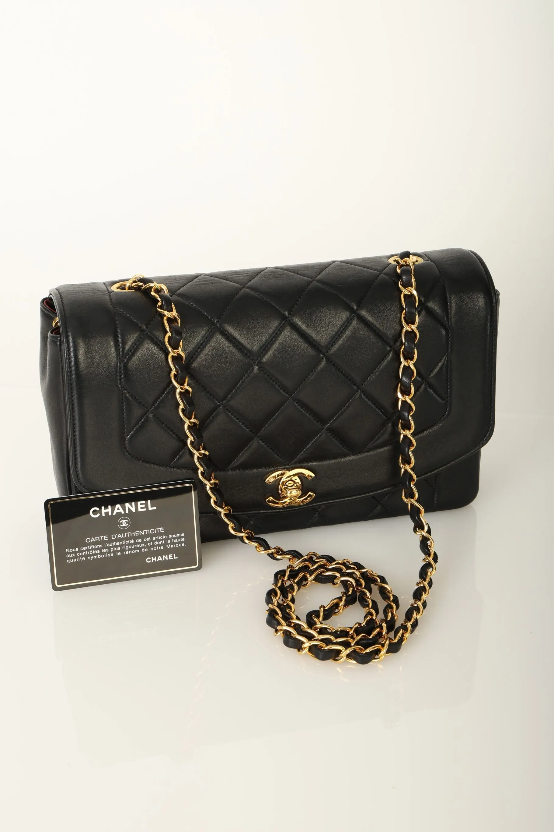 Chanel 1991 Lambskin Medium Diana