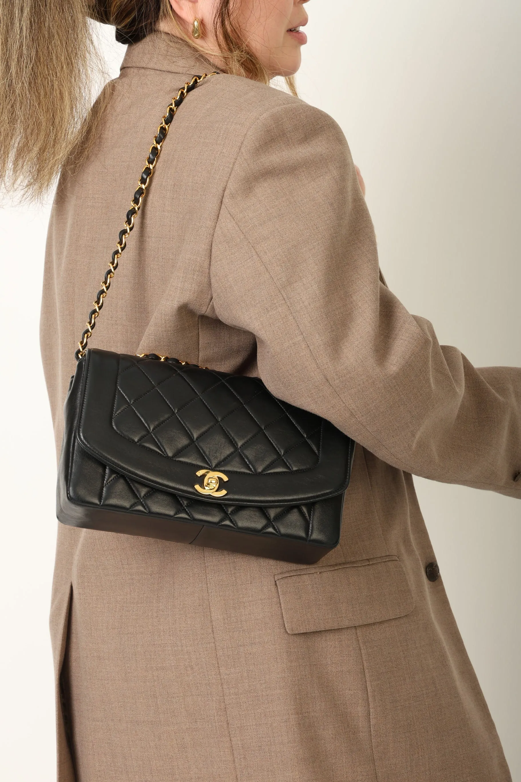 Chanel 1991 Lambskin Medium Diana