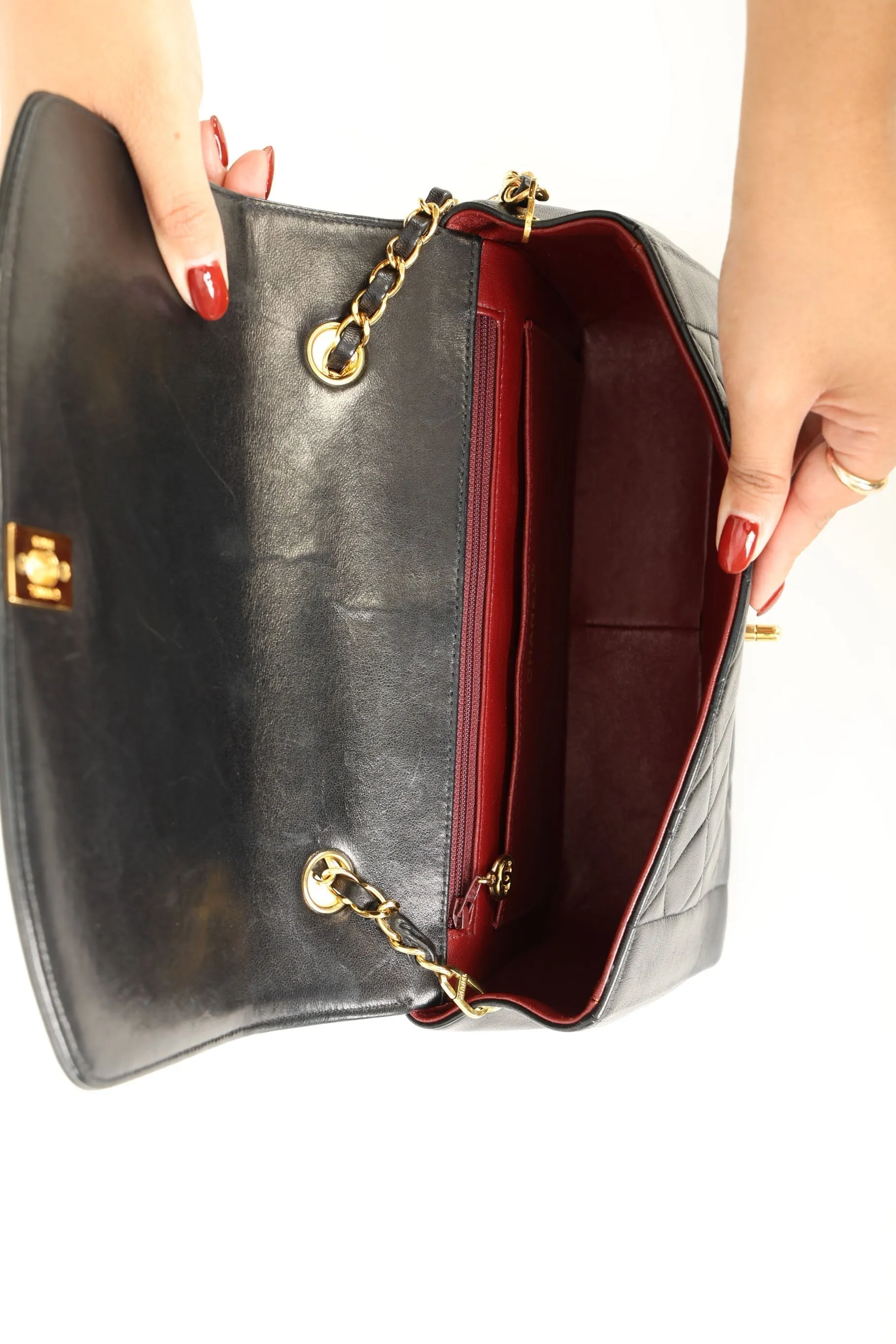 Chanel 1991 Lambskin Medium Diana