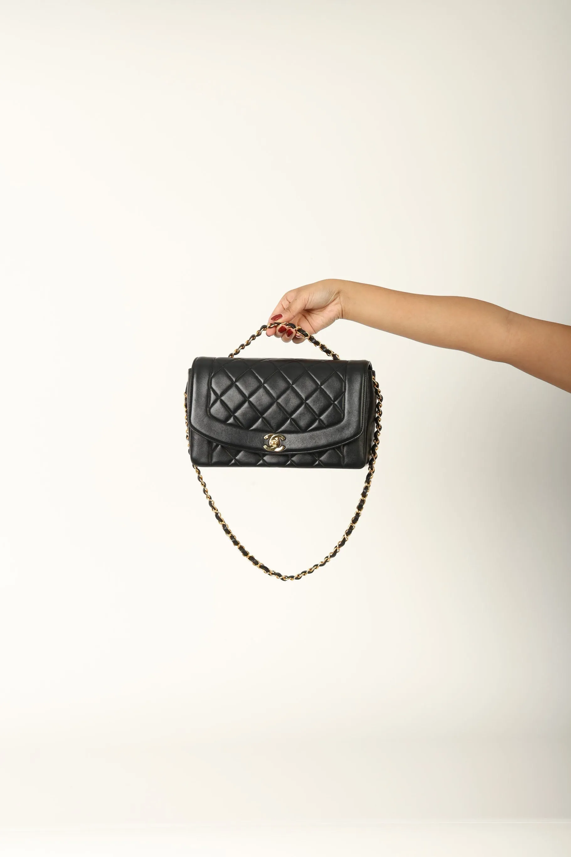 Chanel 1991 Lambskin Medium Diana