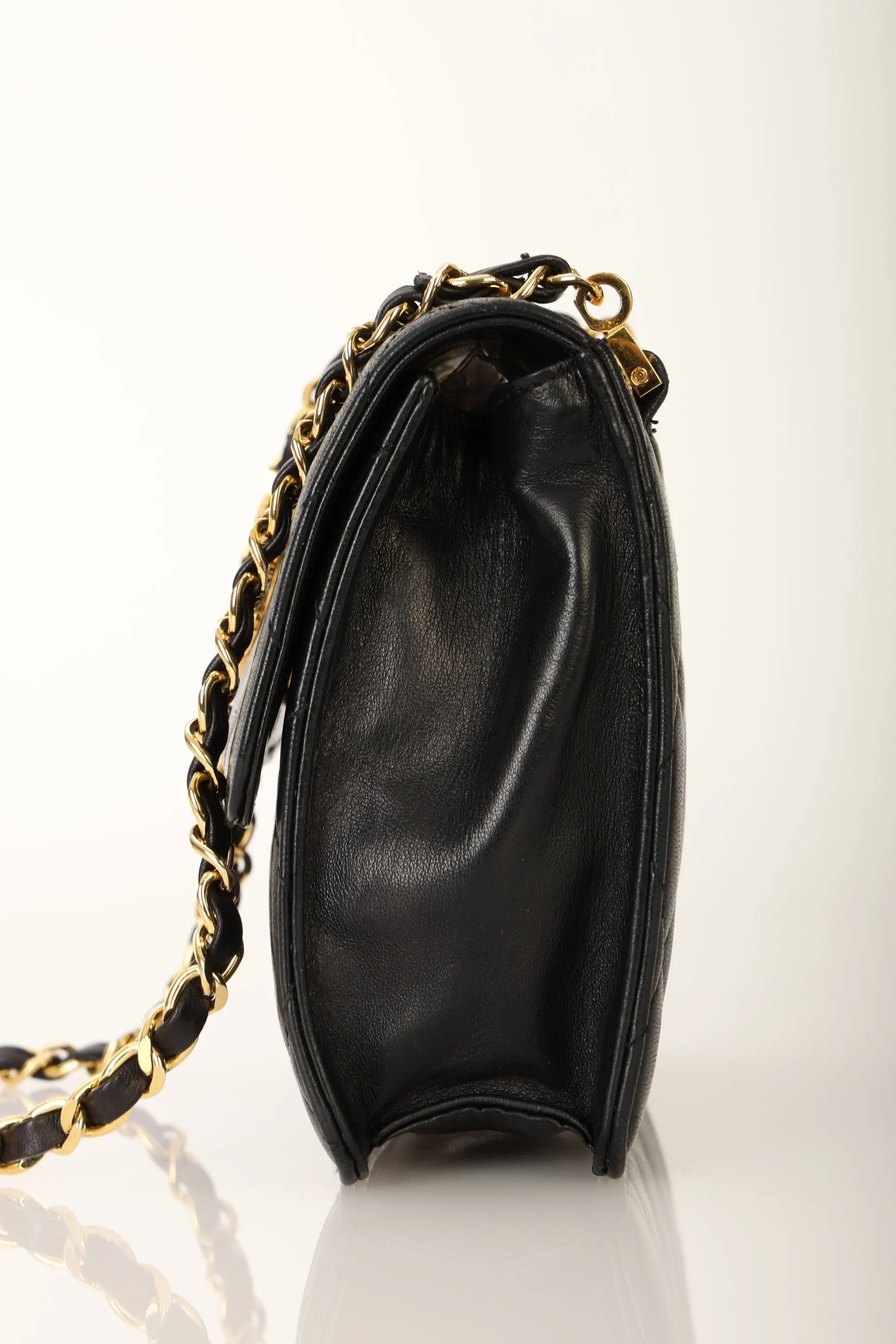 Chanel 1991 Lambskin Mini Square Crossbody Bag