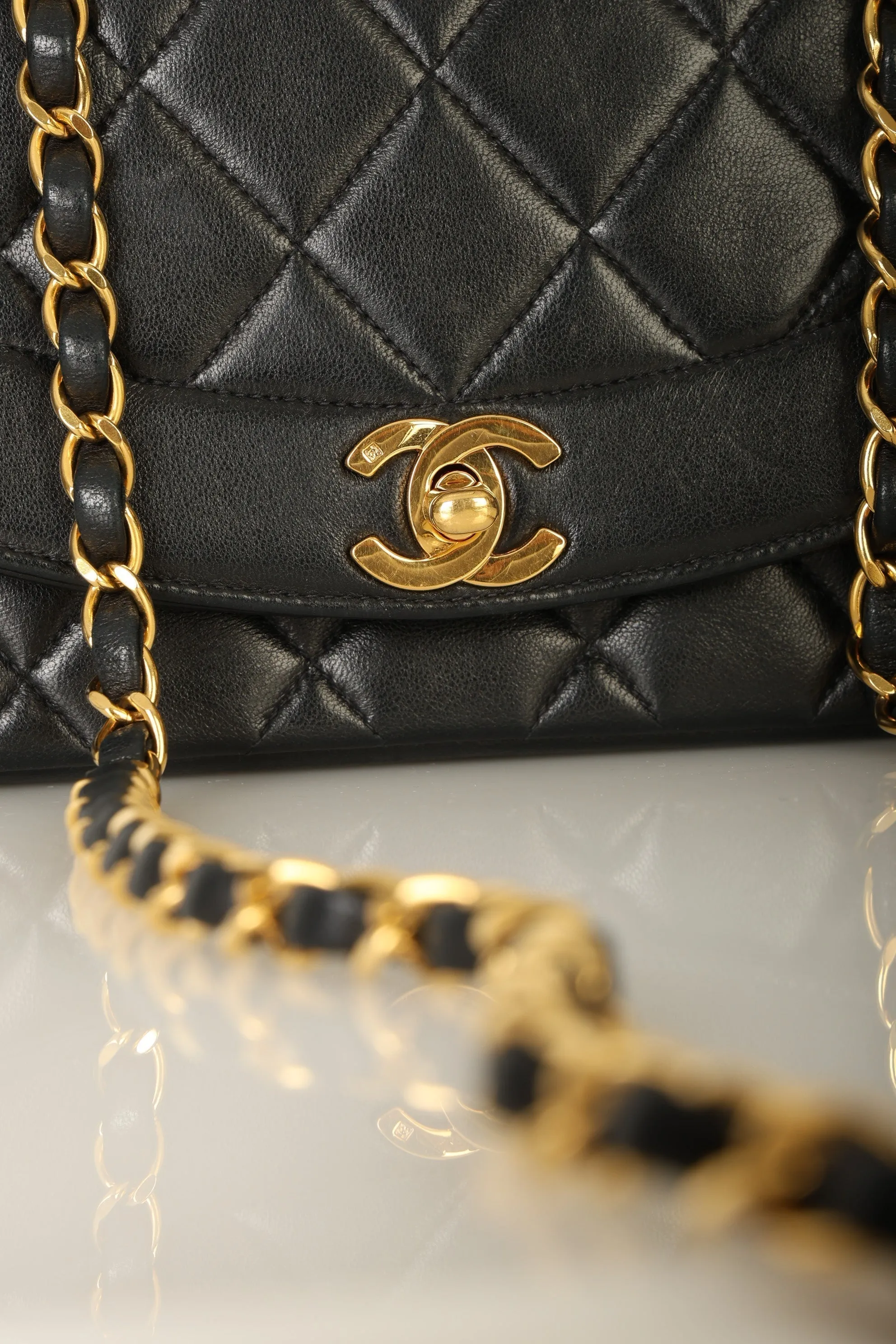 Chanel 1991 Lambskin Small Diana