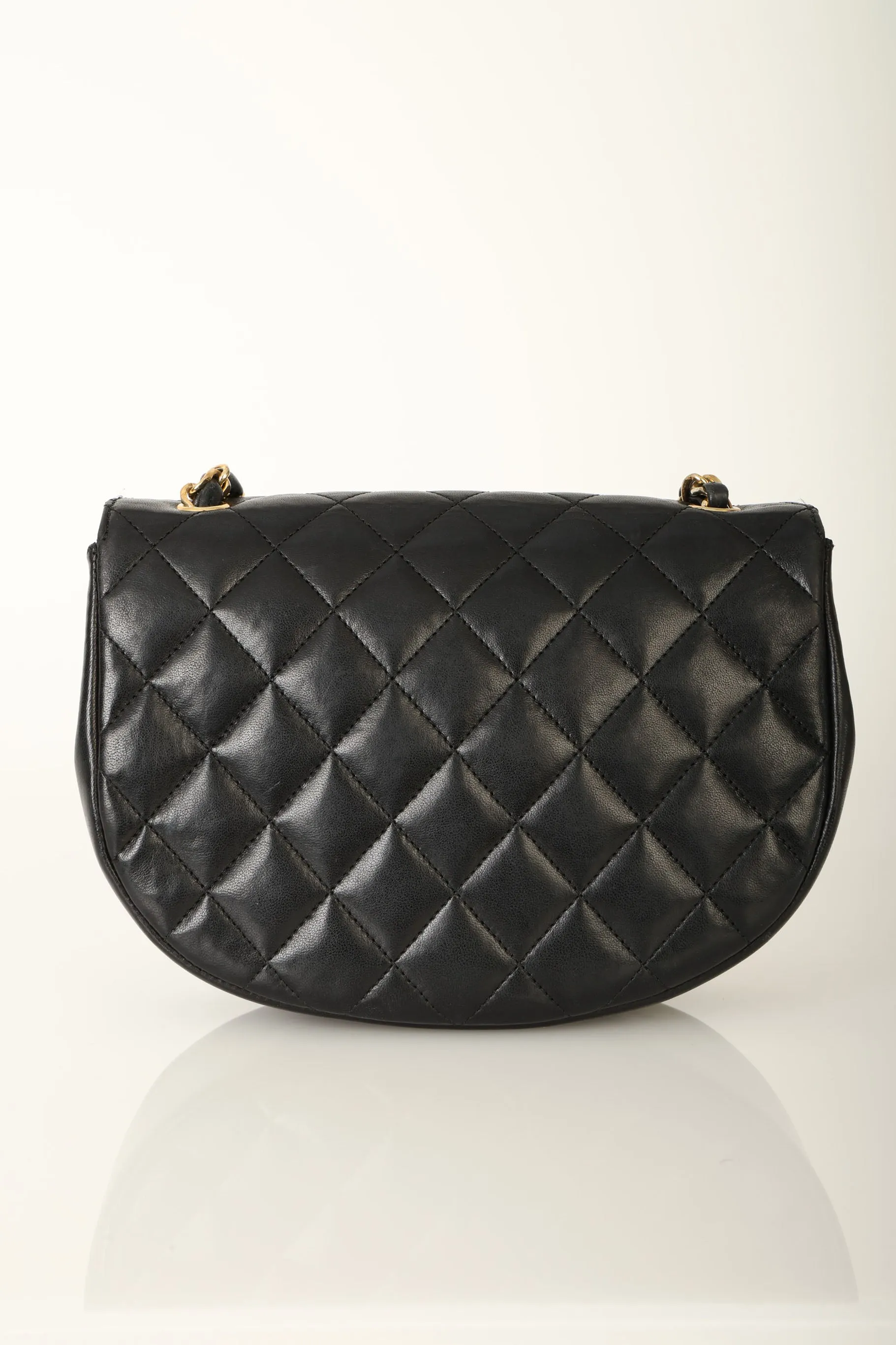 Chanel 1996 Lambskin Crescent Flap Bag