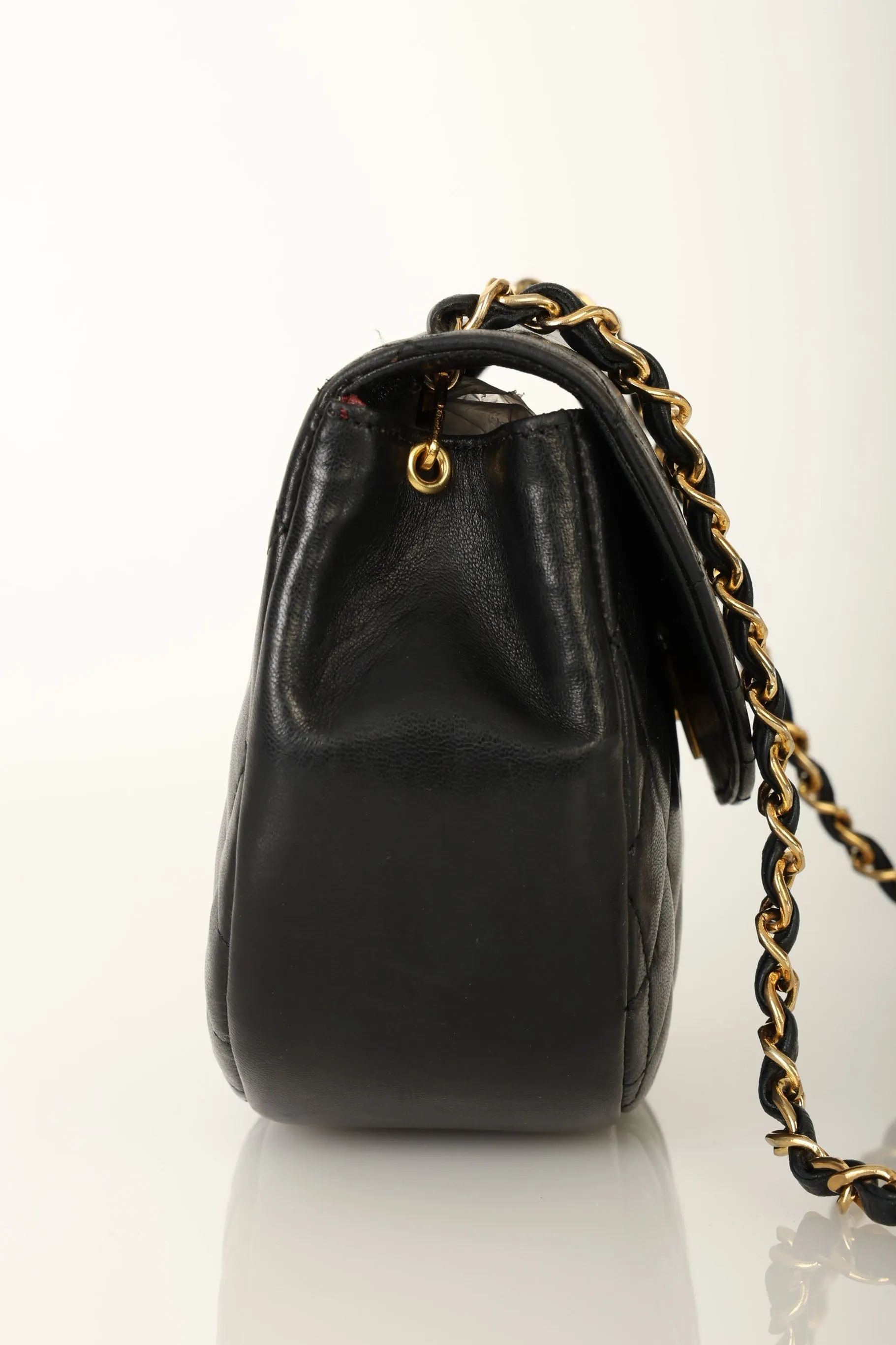 Chanel 1996 Lambskin Crescent Flap Bag