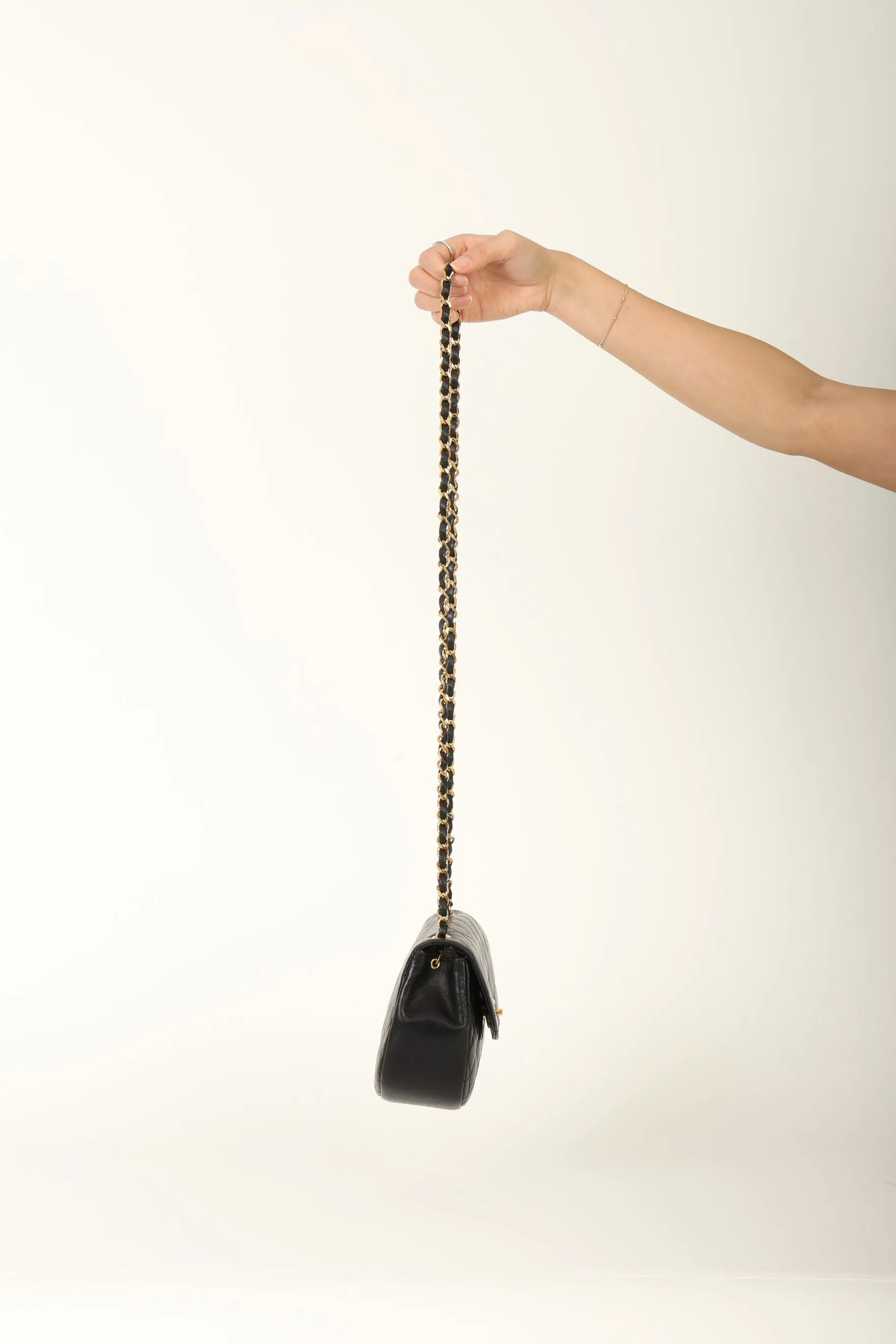 Chanel 1996 Lambskin Crescent Flap Bag