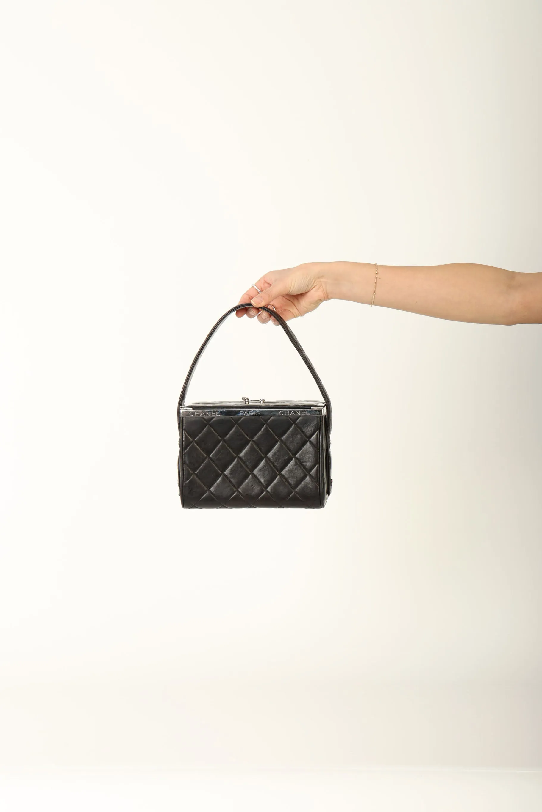 Chanel 1996 Lambskin Top Handle Vanity