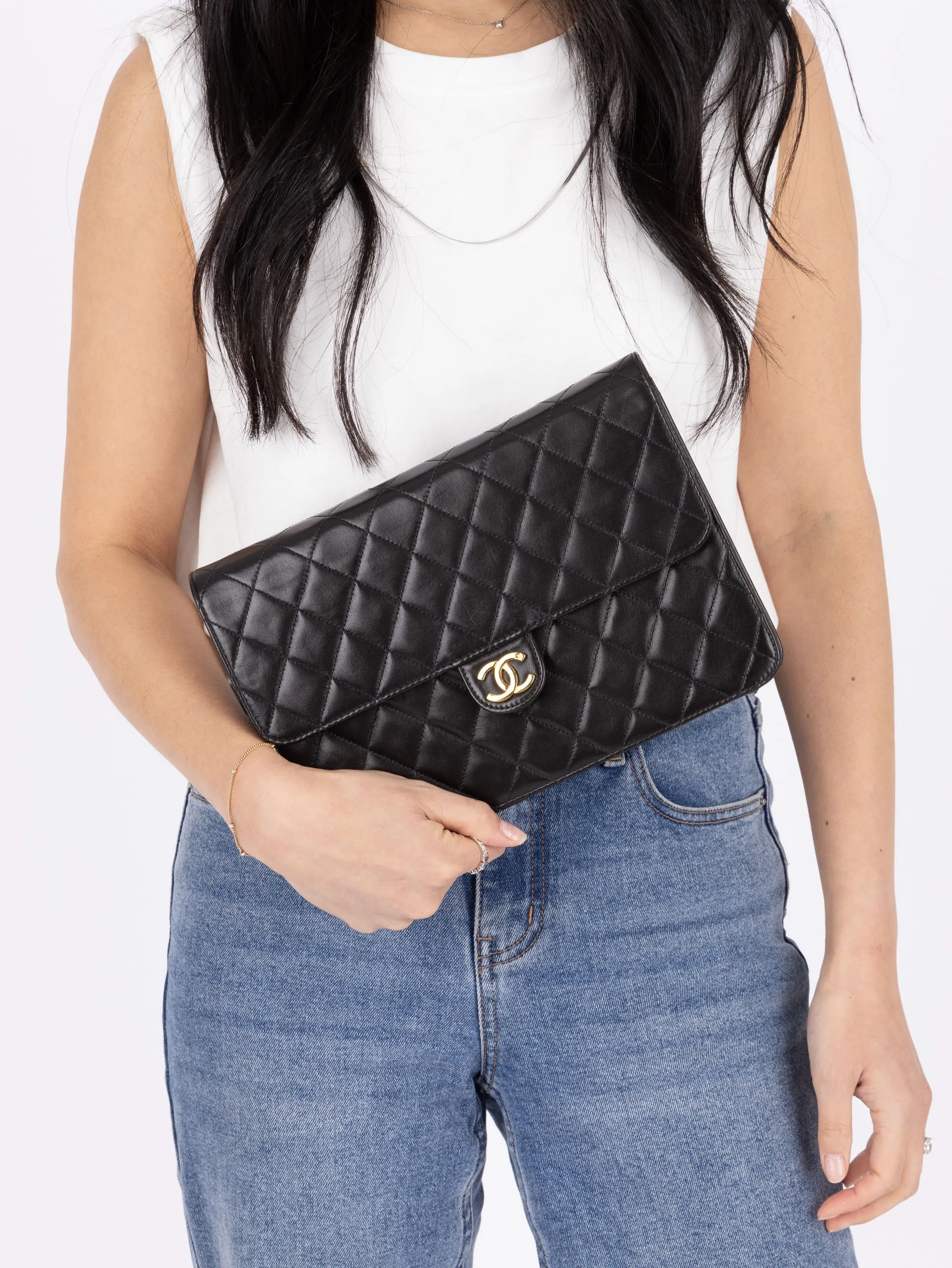 Chanel 1997 Lambskin Single Half Flap