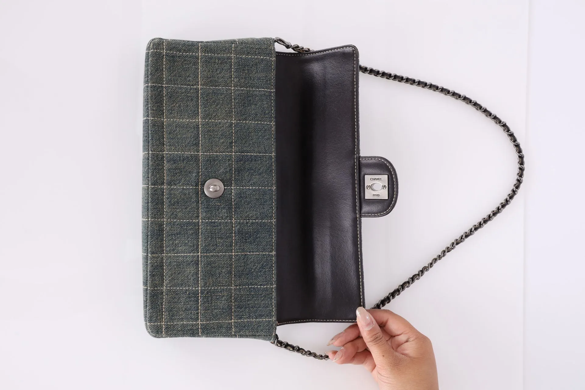 Chanel 2000 Denim East West Flap