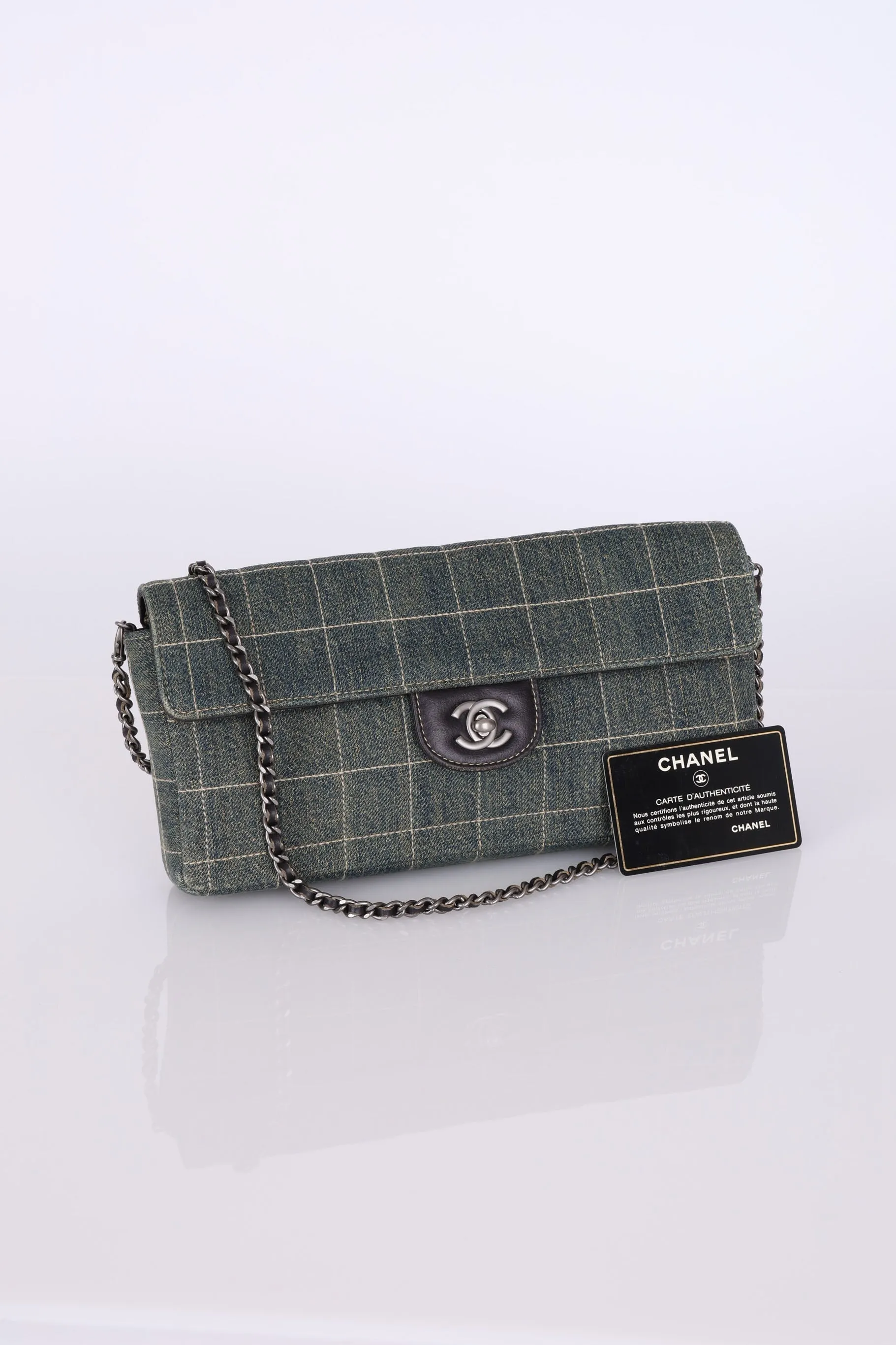 Chanel 2000 Denim East West Flap