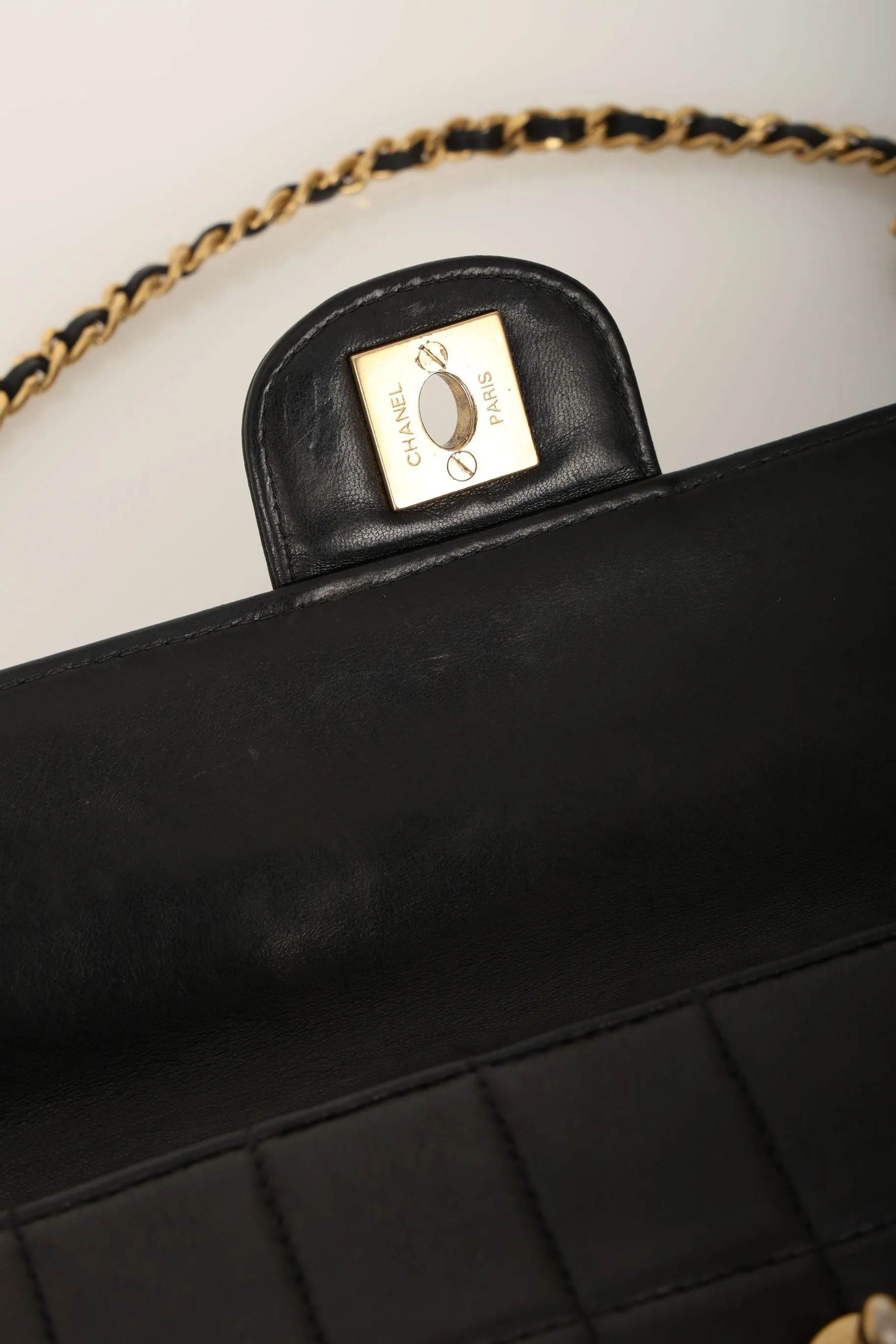 Chanel 2000 Lambskin East West Chocolate Bar