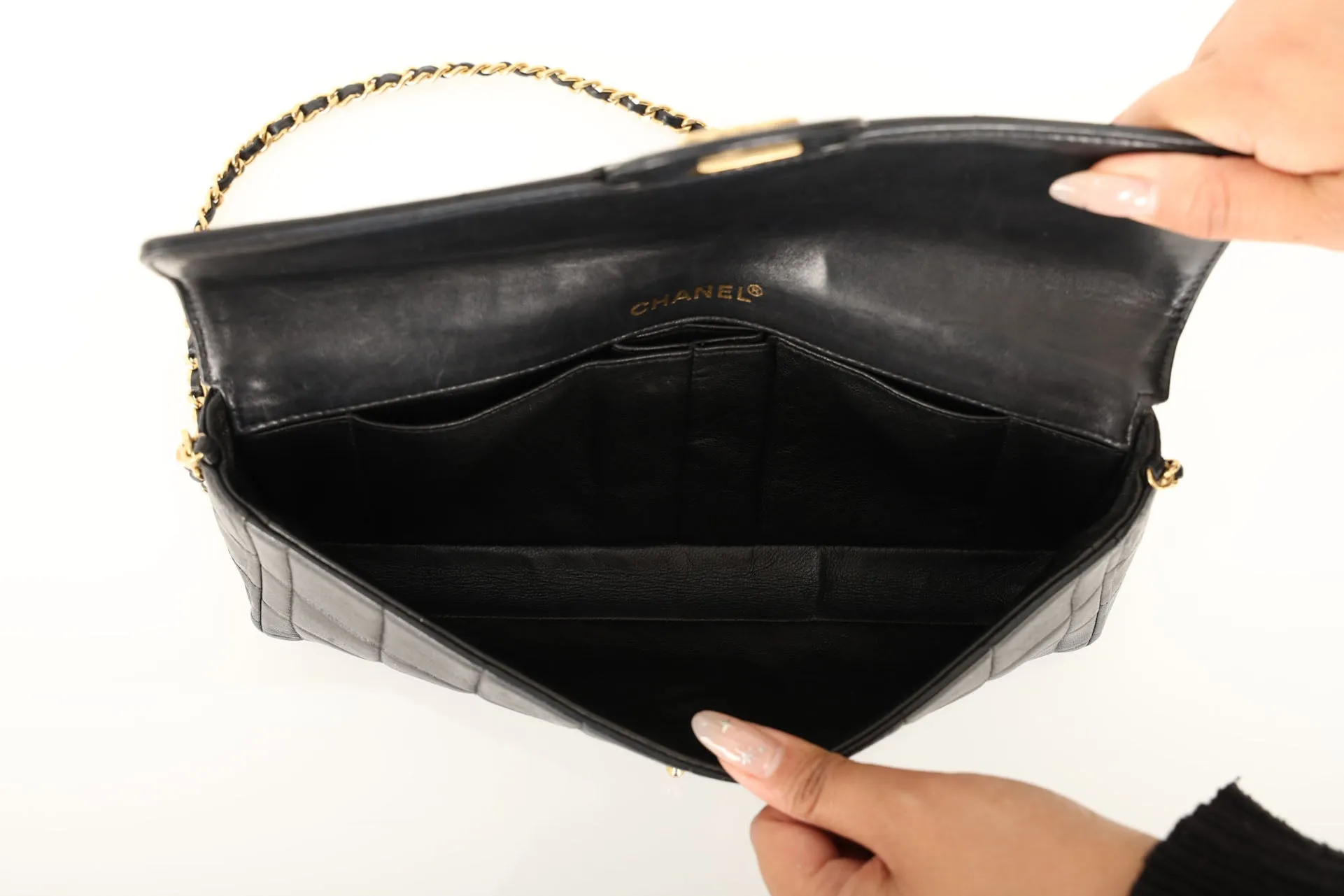 Chanel 2000 Lambskin East West Chocolate Bar