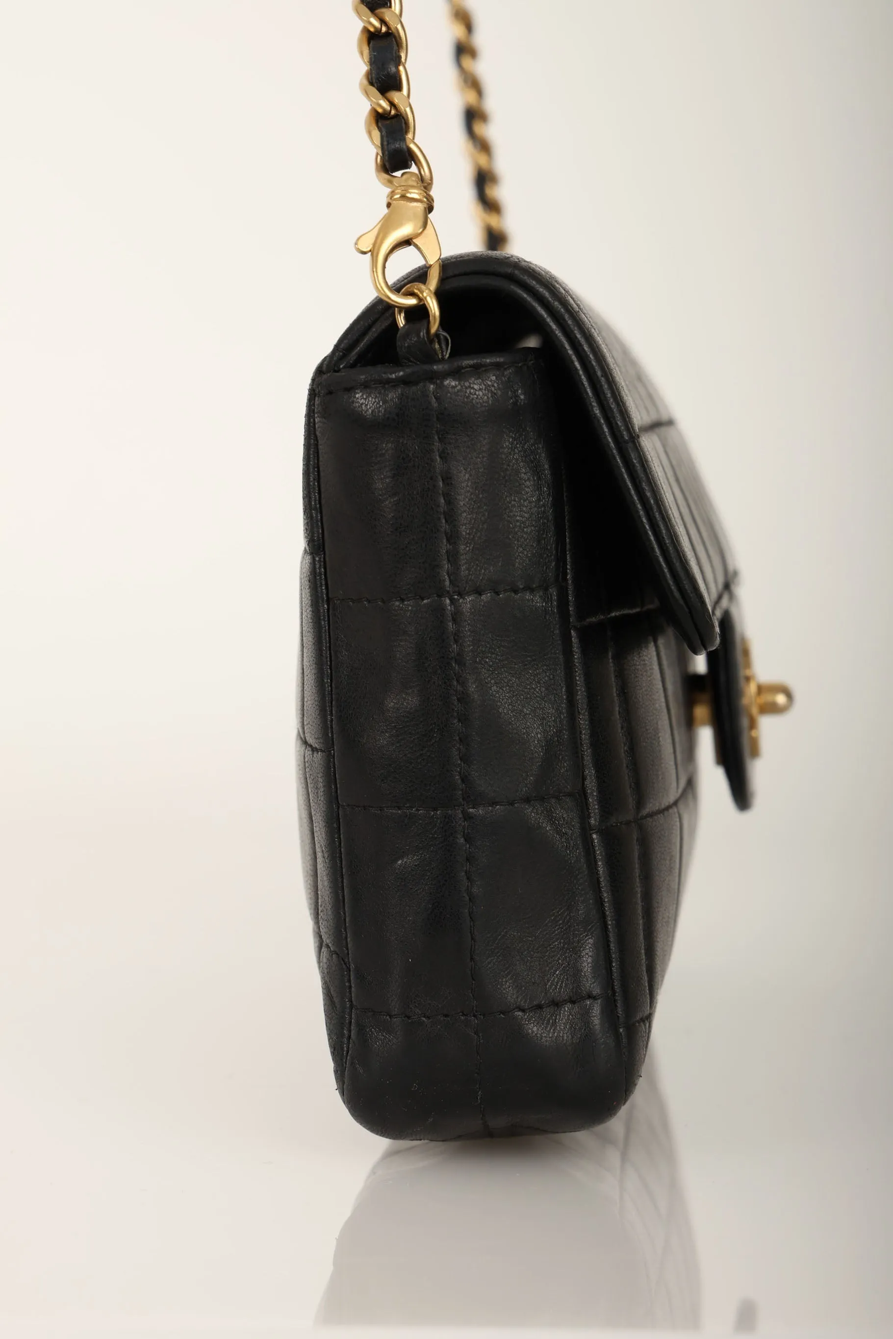 Chanel 2000 Lambskin East West Chocolate Bar