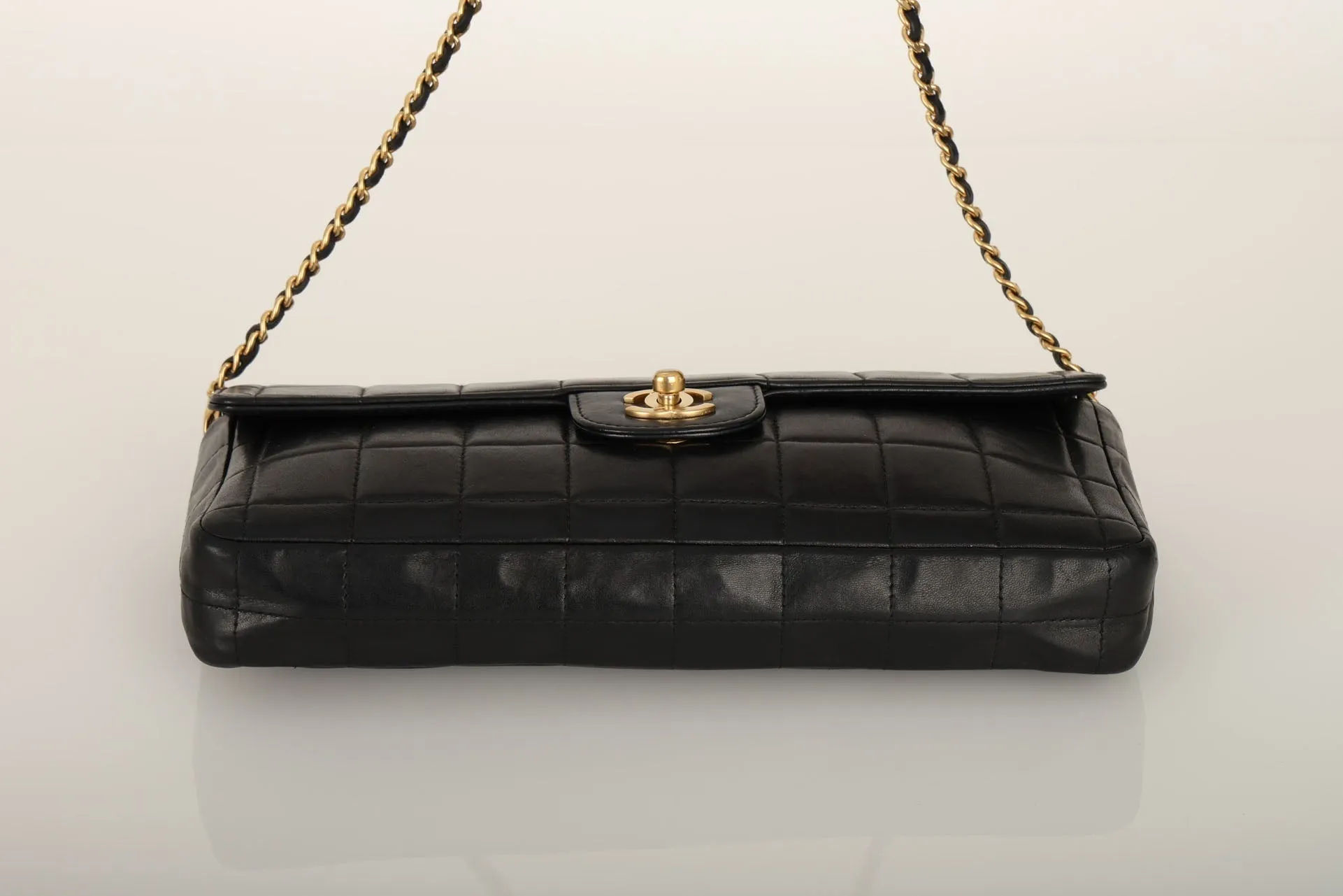 Chanel 2000 Lambskin East West Chocolate Bar