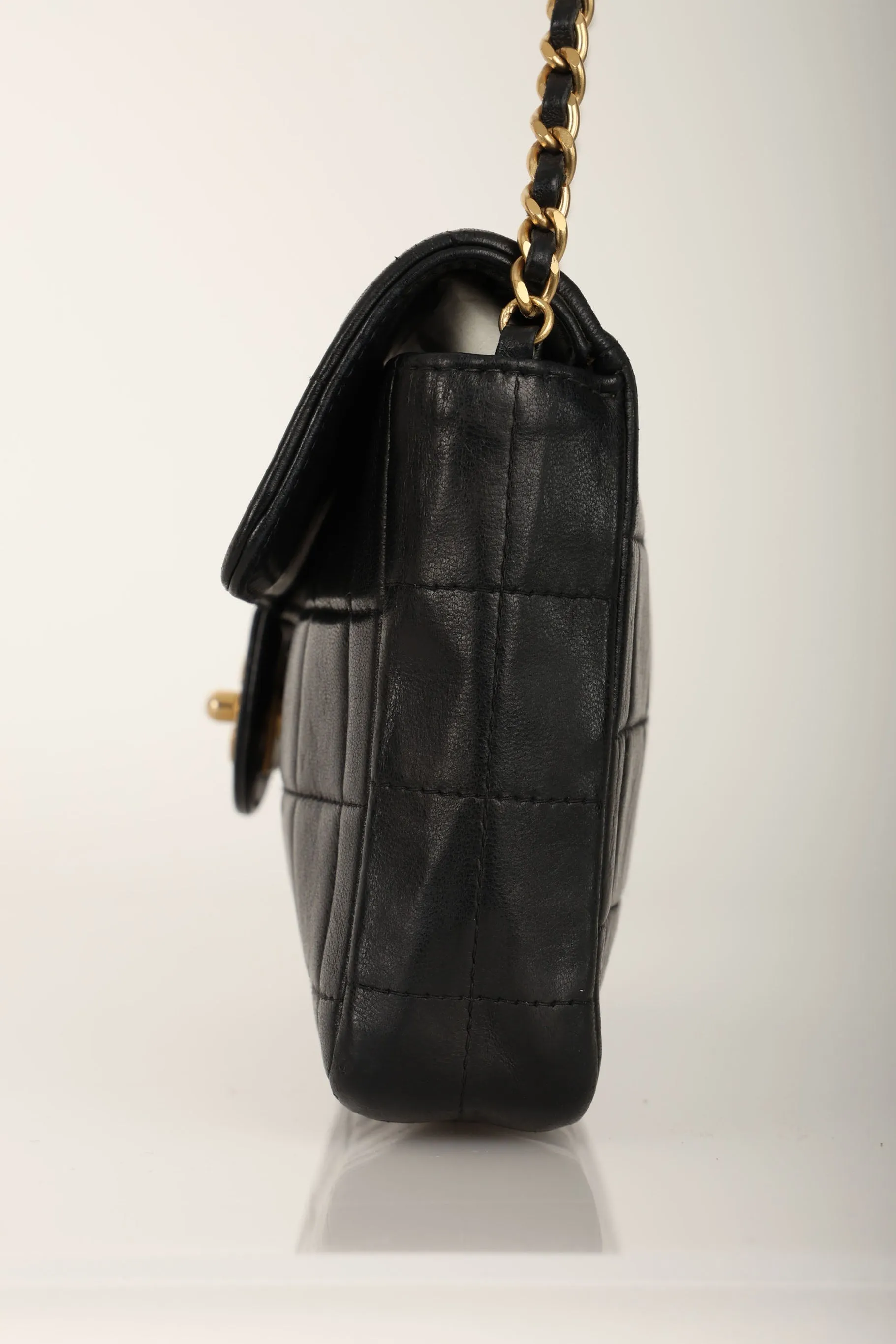 Chanel 2000 Lambskin East West Chocolate Bar