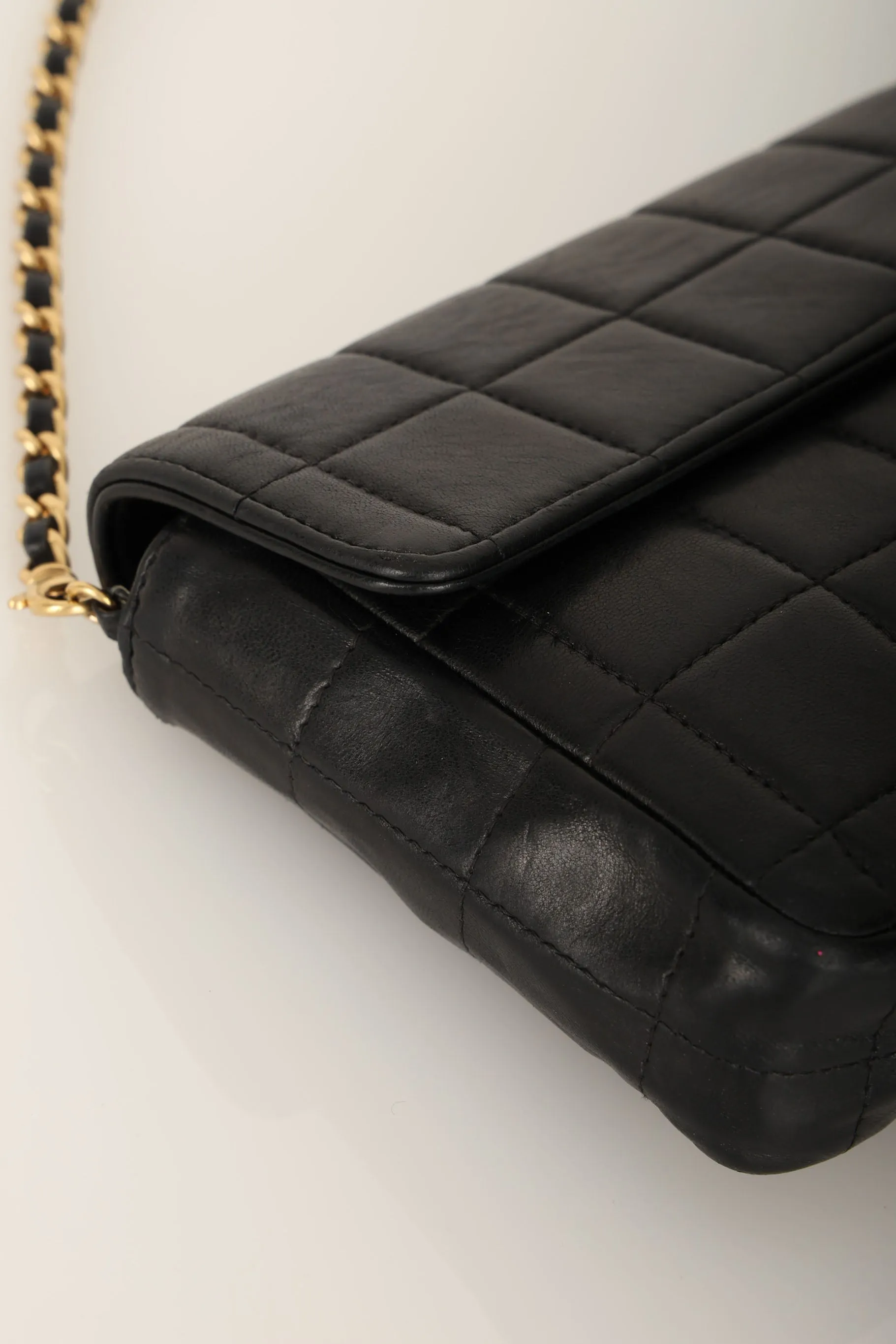 Chanel 2000 Lambskin East West Chocolate Bar